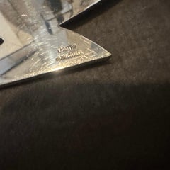 1990er Jahre Minimalistische versilberte Skulptur La Palombella von Lino Sabattini