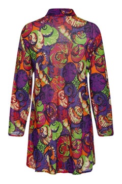 Chemise Missoni des années 1990 avec imprimé coquillage fantaisie