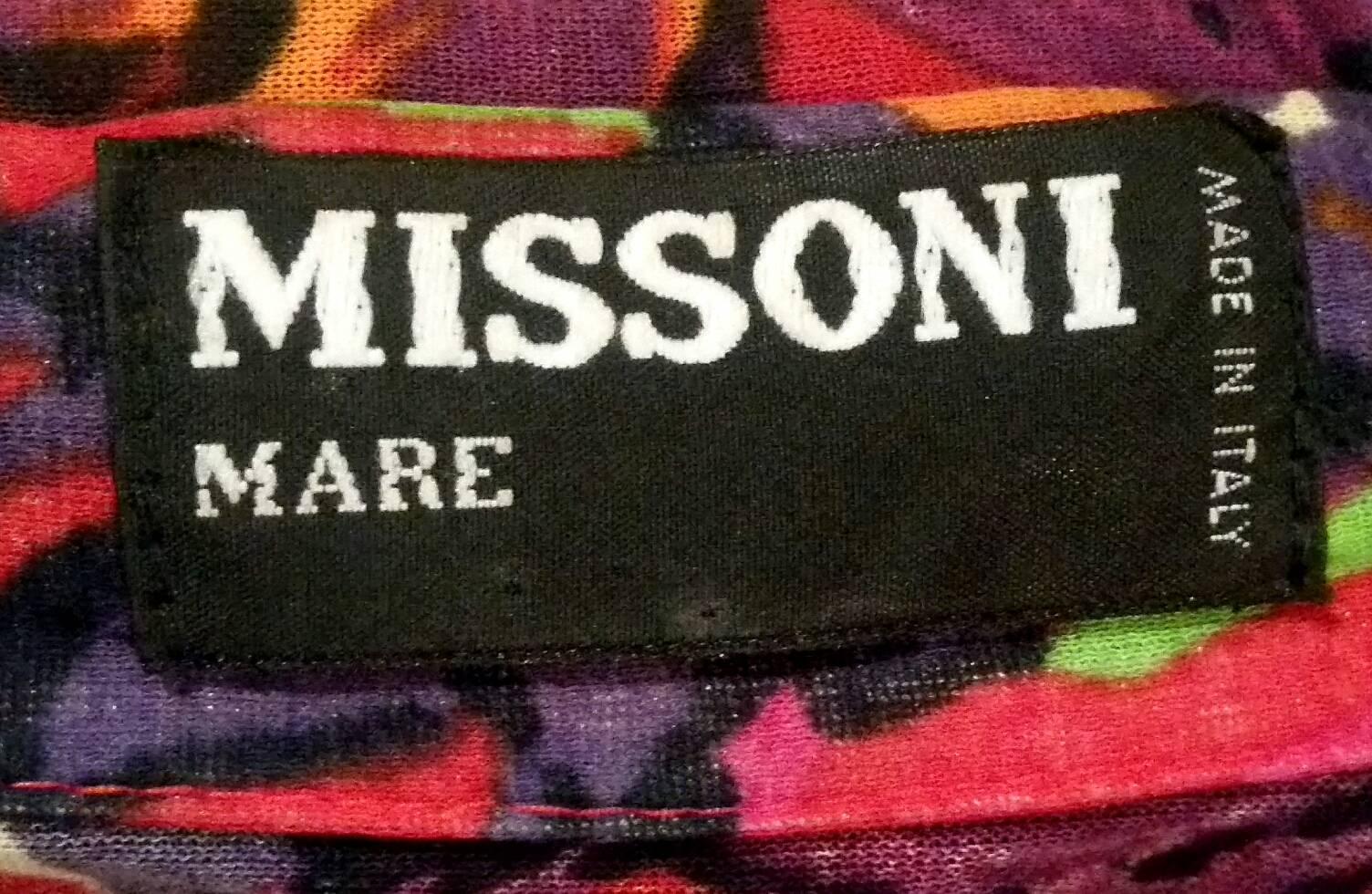 1990s Missoni Cotton Shirt With Novelty Shell Print In Excellent Condition For Sale In London, GB