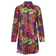 Camicia Missoni anni '90 in cotone con stampa conchiglia fantasia