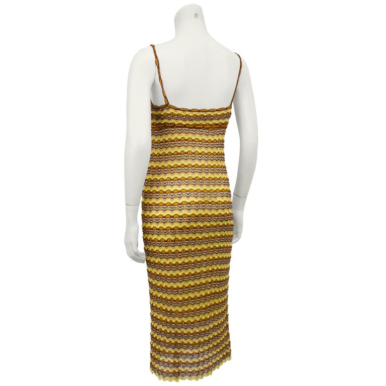 1990s Missoni Yellow Knit Dress at 1stDibs