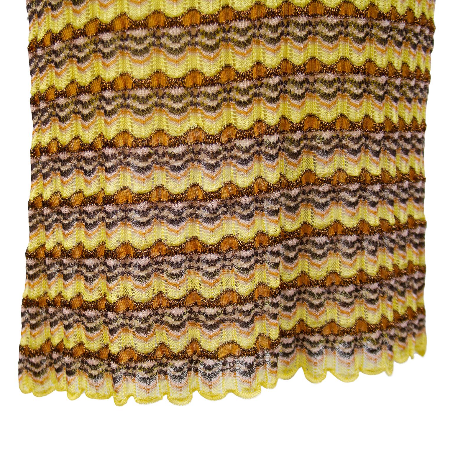 Women's 1990s Missoni Yellow Knit Dress 
