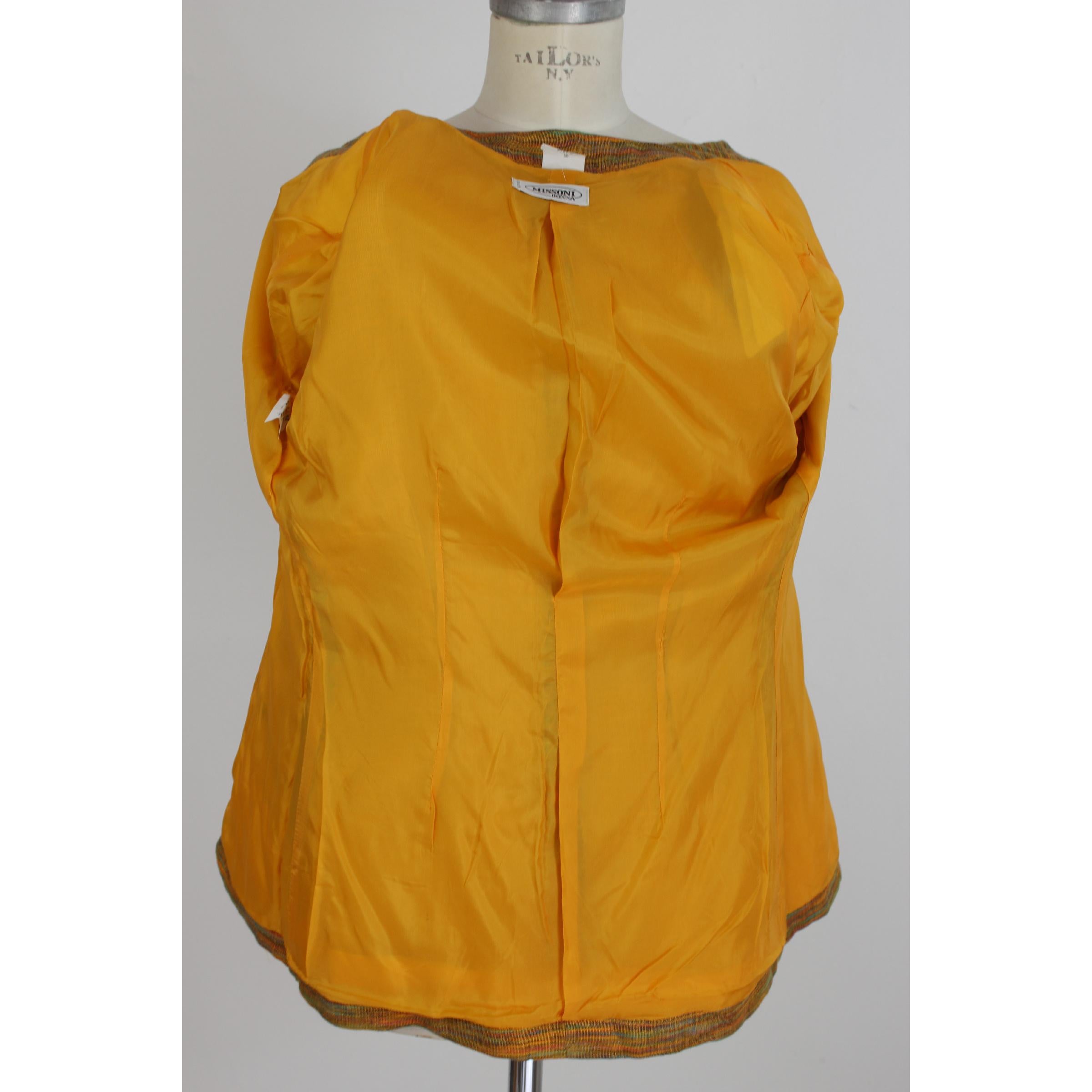1990s Missoni Yellow Linen Classic Jacket Blazer  Damen