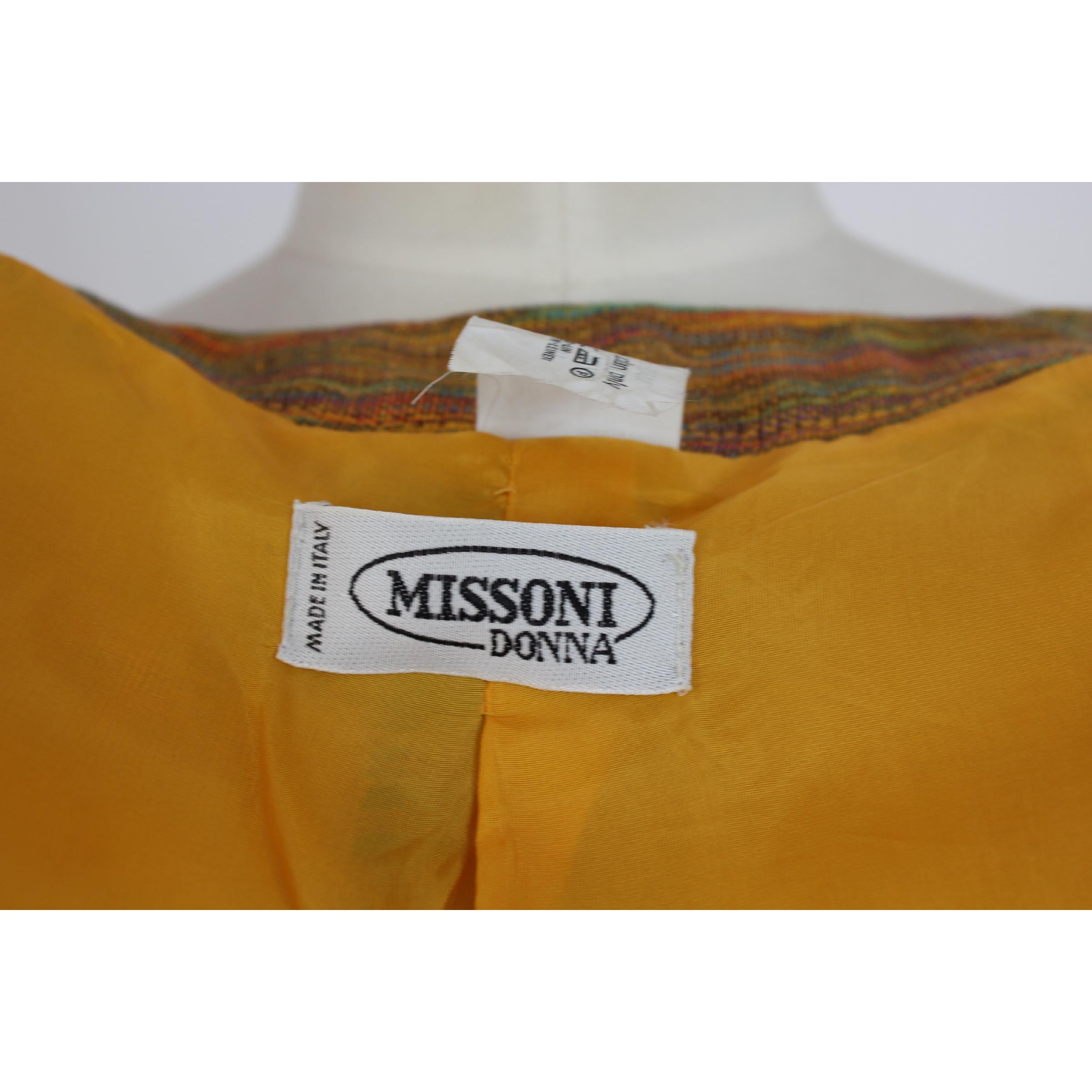 1990s Missoni Yellow Linen Classic Jacket Blazer  2