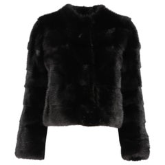 Vintage 1990s Miu Miu Black Mink Fur Jacket