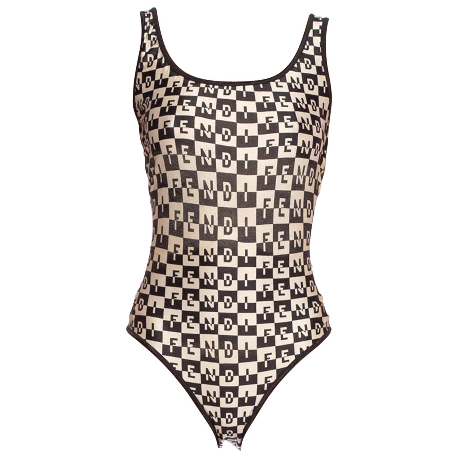 fendi logo bodysuit