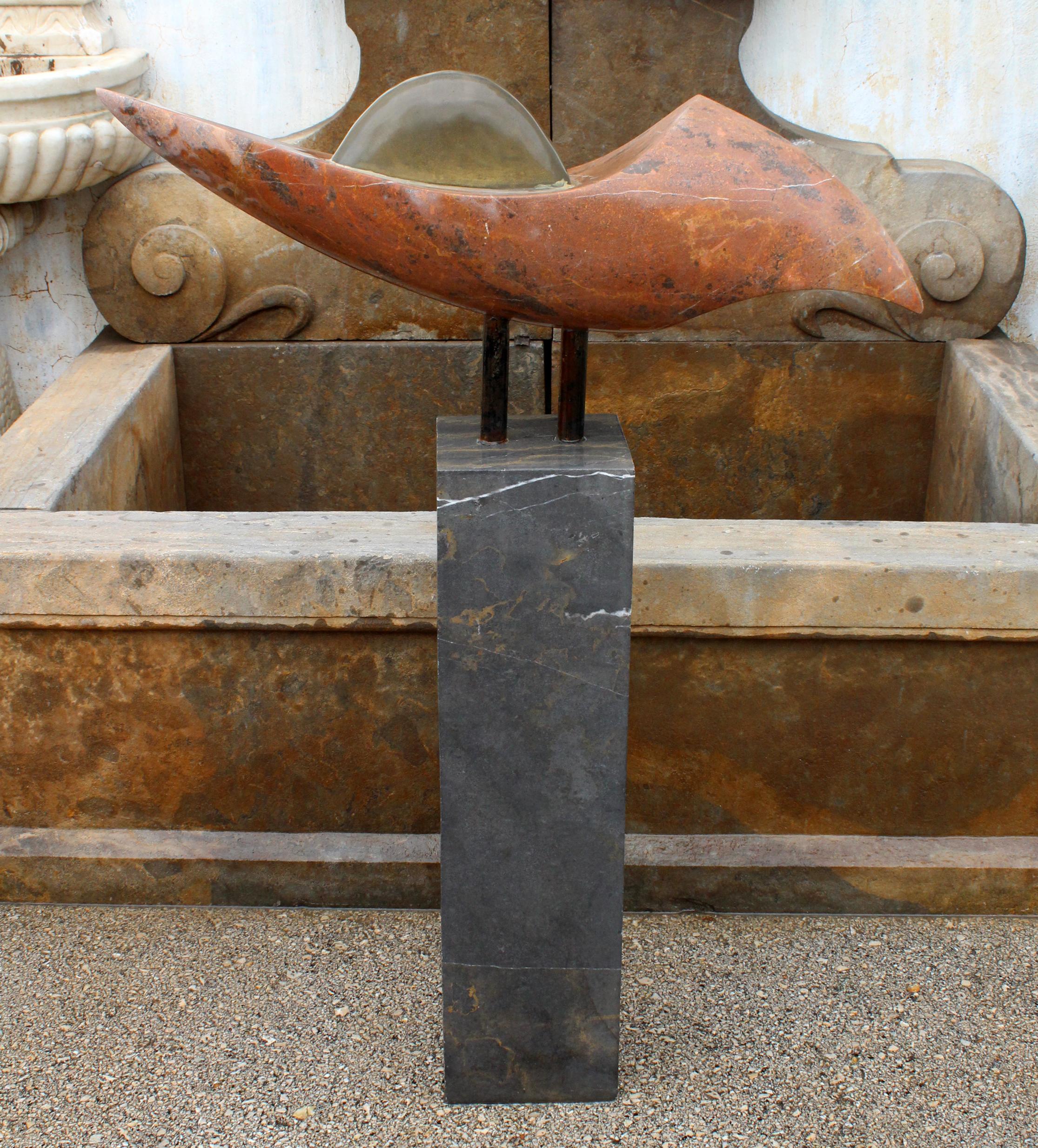 Scultura astratta moderna degli anni '90 in bronzo e marmi diversi In condizioni buone in vendita a Marbella, ES