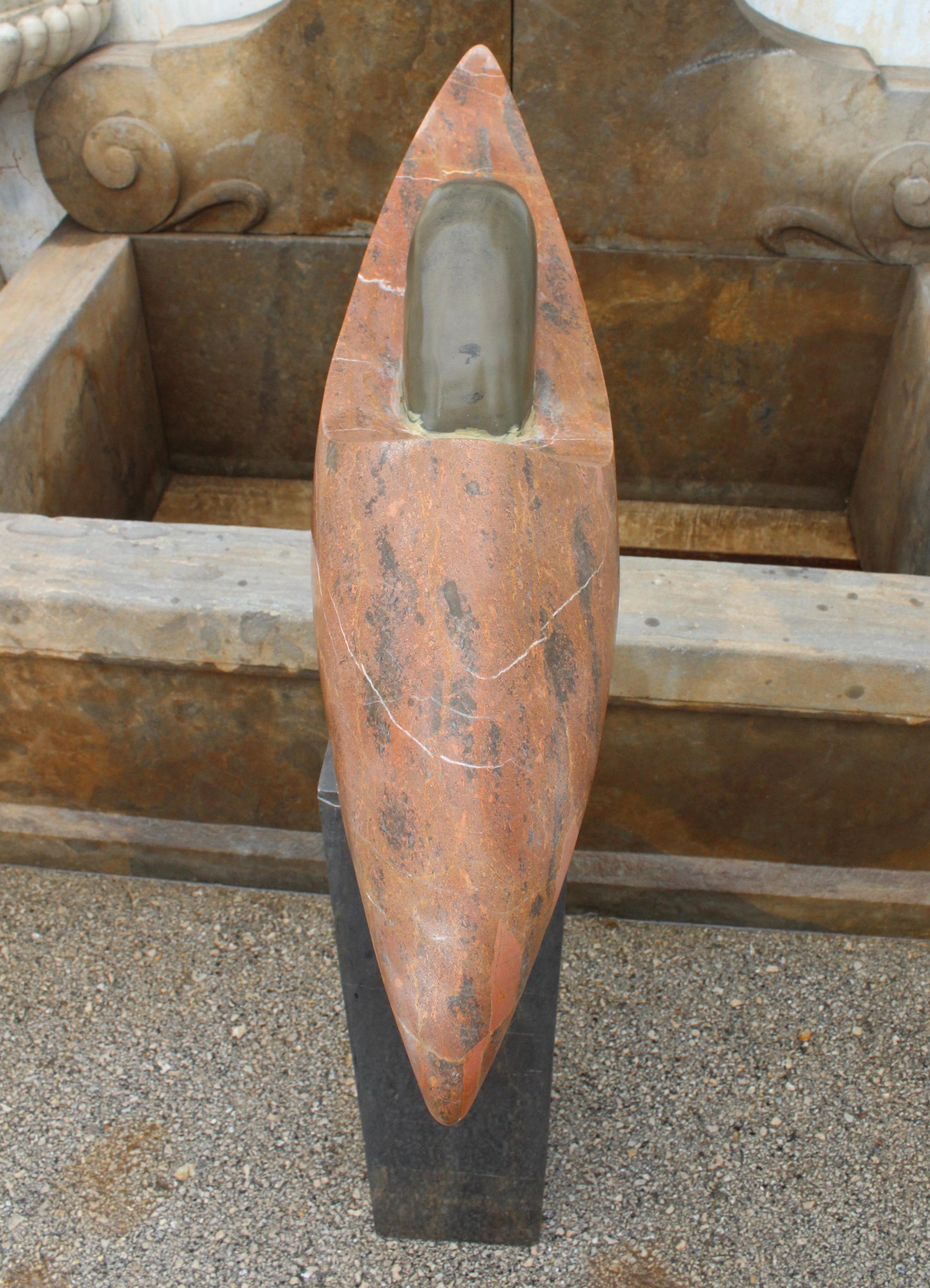 Scultura astratta moderna degli anni '90 in bronzo e marmi diversi in vendita 1
