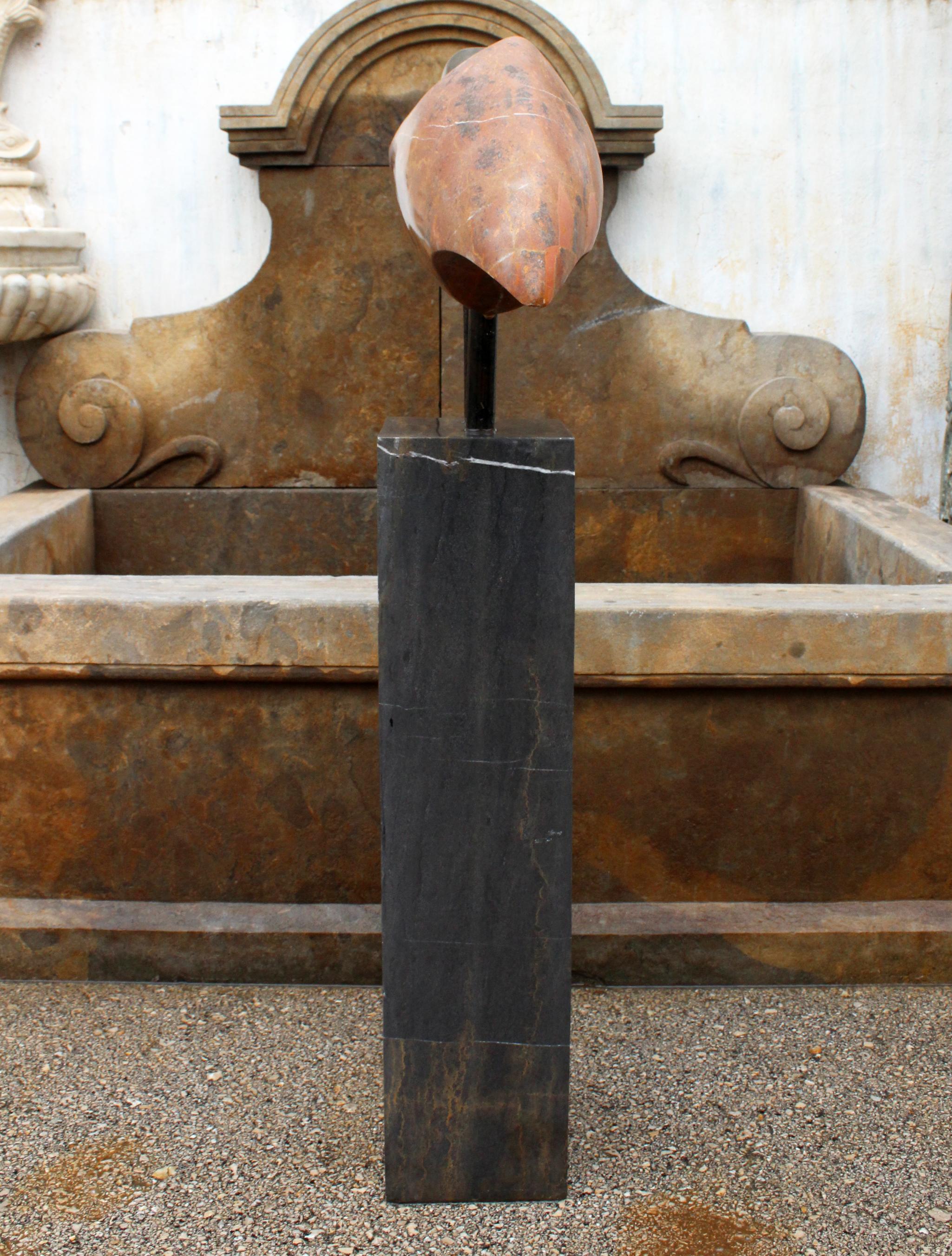 Scultura astratta moderna degli anni '90 in bronzo e marmi diversi in vendita 2
