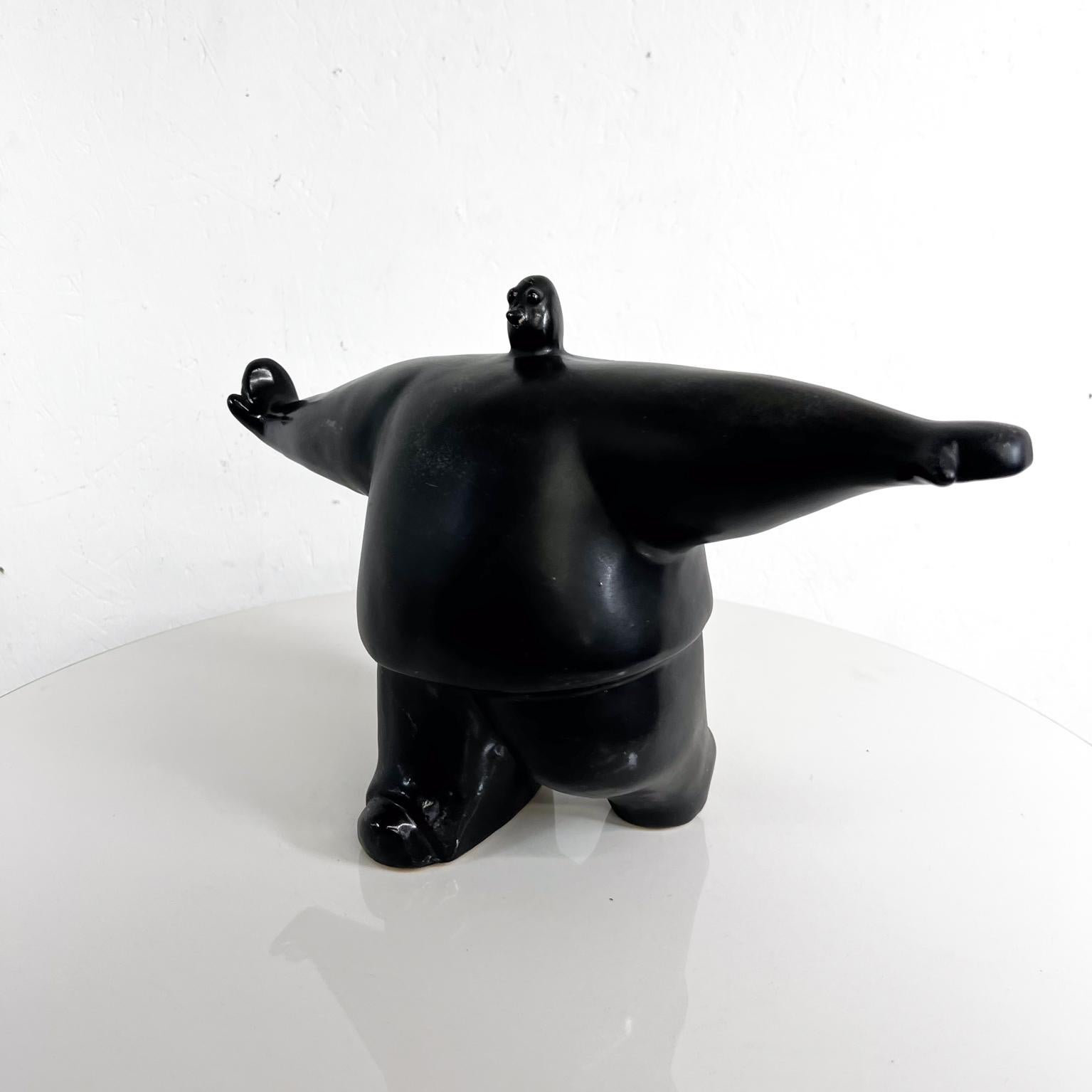 Late 20th Century 1990s Modern Art Style of Fernando Botero Exaggerated Ceramic Sculpture