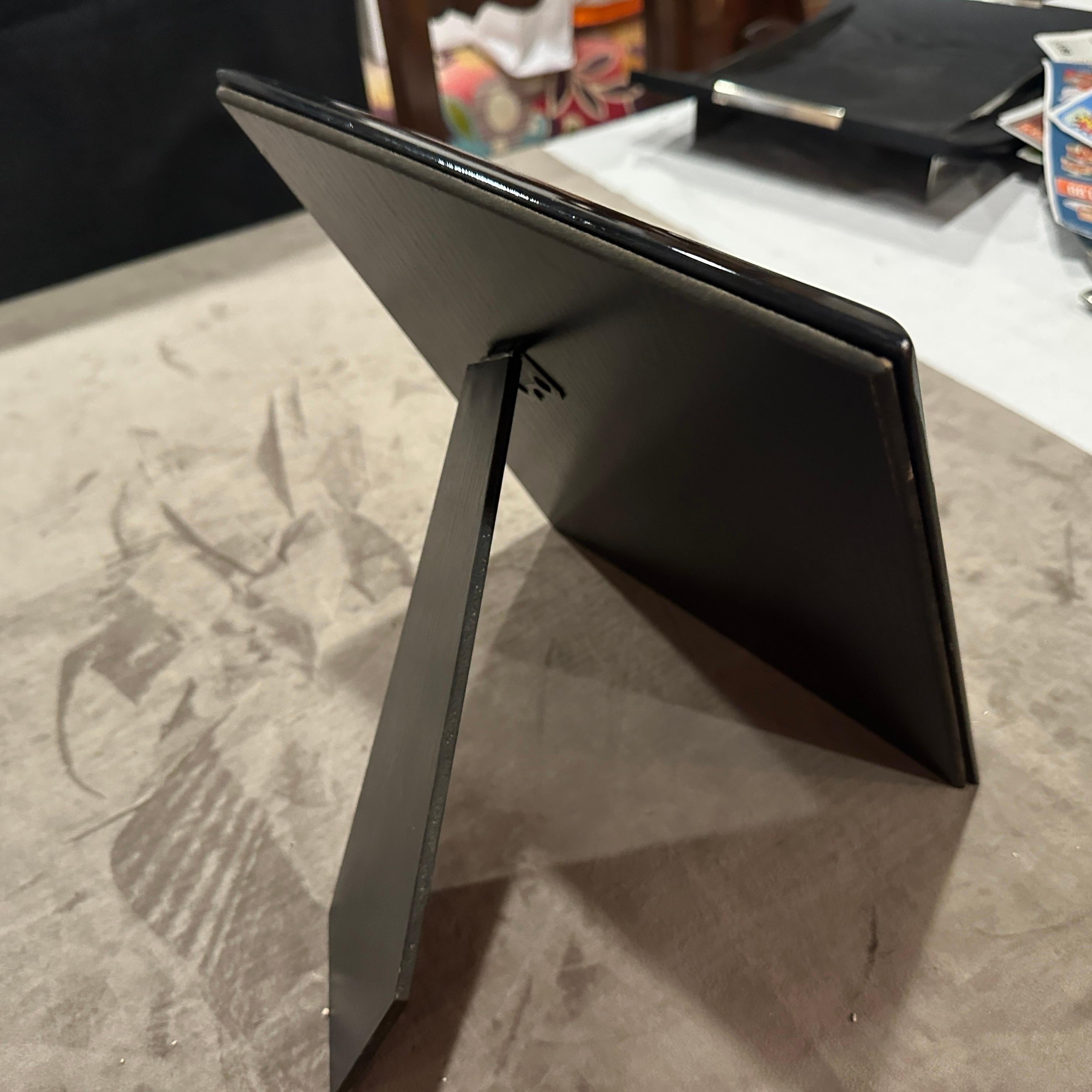 1990s Modern Black Lacquered Wood Italian Picture Frame by Bussolari For Sale 3