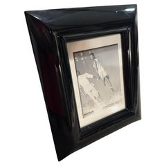 1990s Modern Black Lacquered Wood Italian Picture Frame by Bussolari