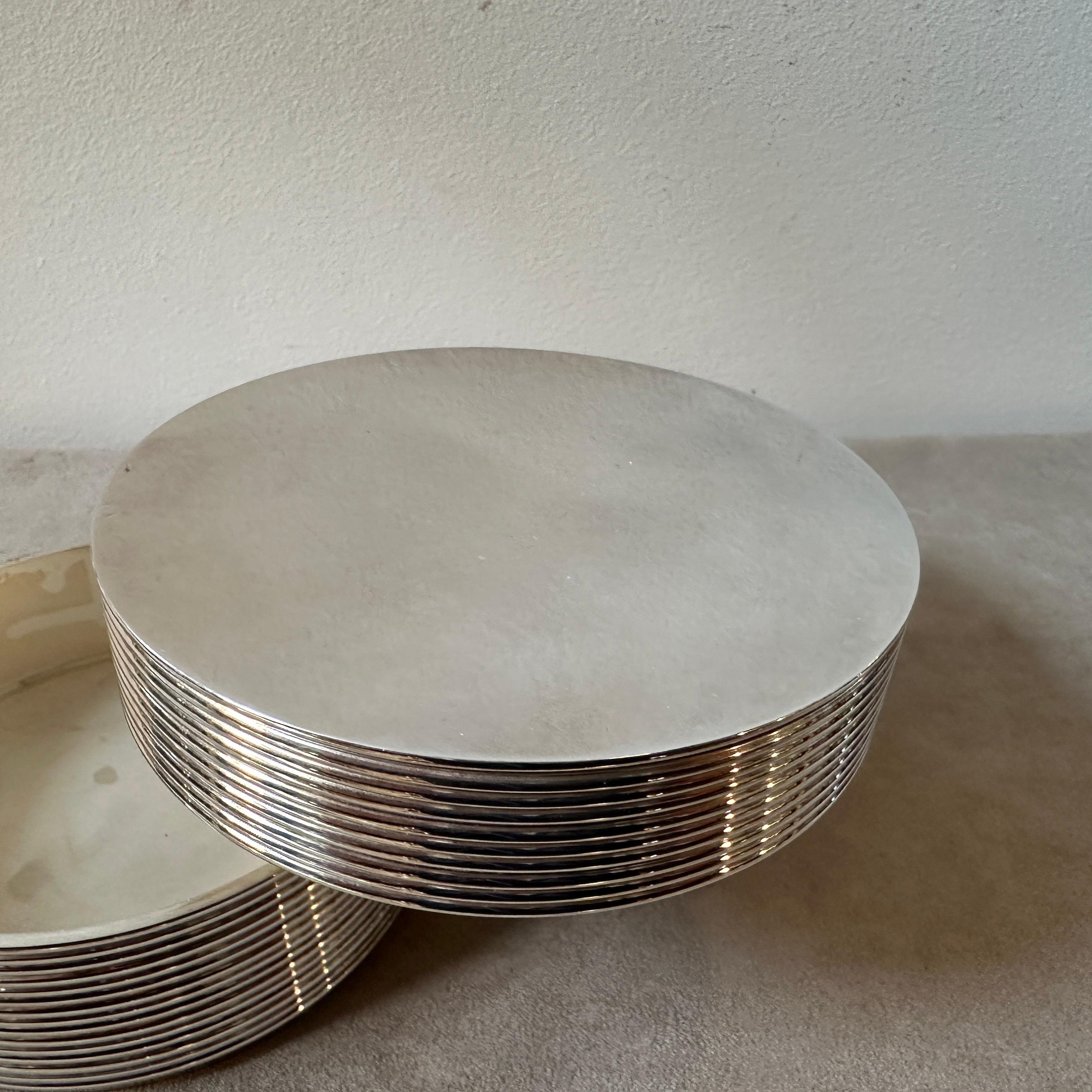 1990s Modern Design Silver Plated French Jewelry Box by Christofle In Excellent Condition For Sale In Aci Castello, IT