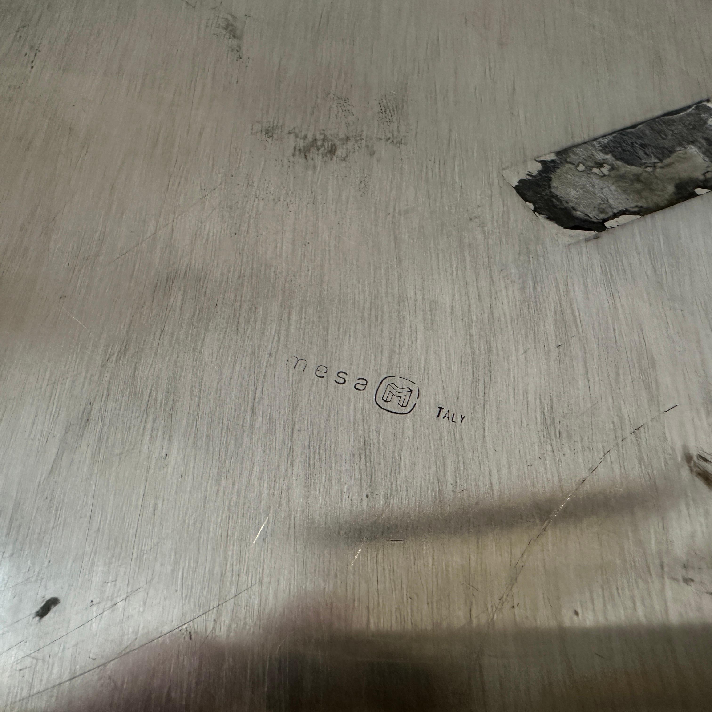 Centro de mesa italiano plateado de diseño moderno de los años 90 de Mesa en venta 3