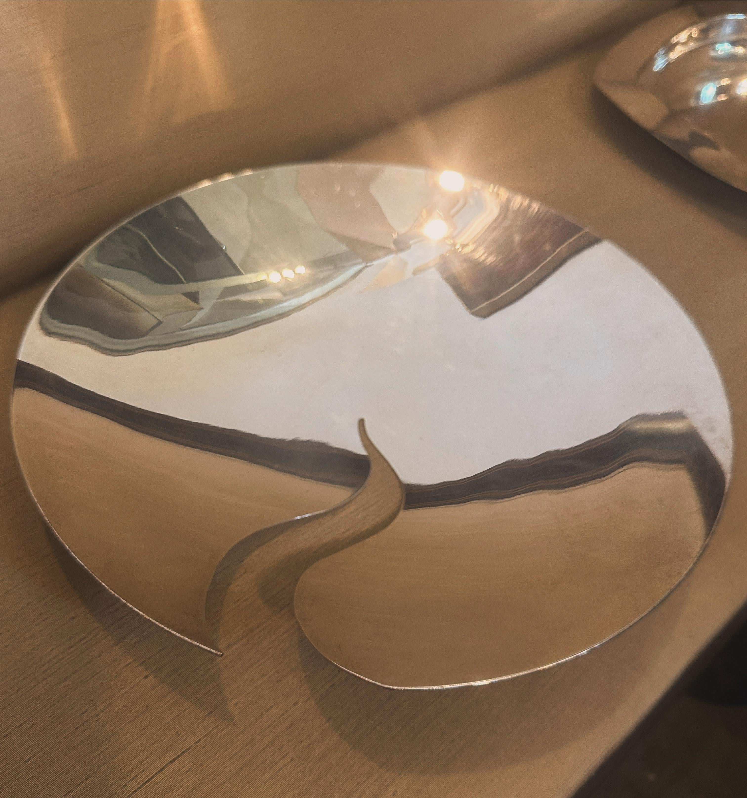 20ième siècle Centre de table italien en métal argenté au design moderne des années 1990 par Mesa en vente