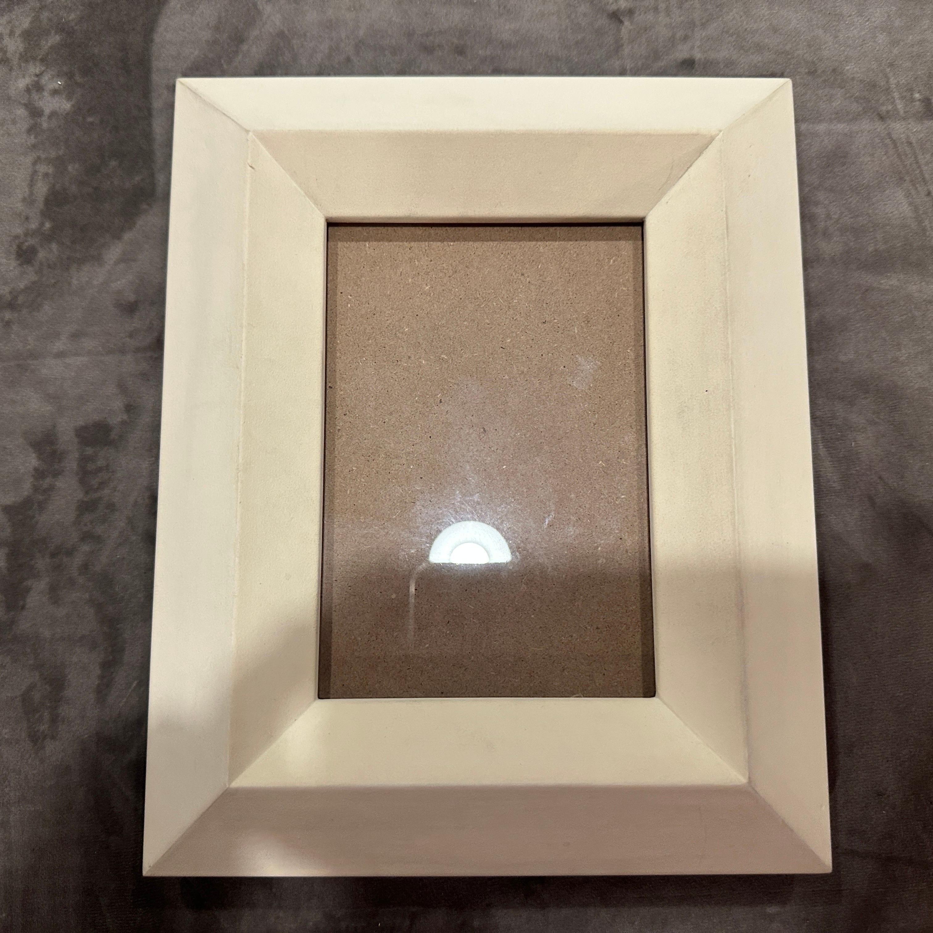 1990s Modern Ivory Lacquered Wood Italian Picture Frame by Bussolari For Sale 5
