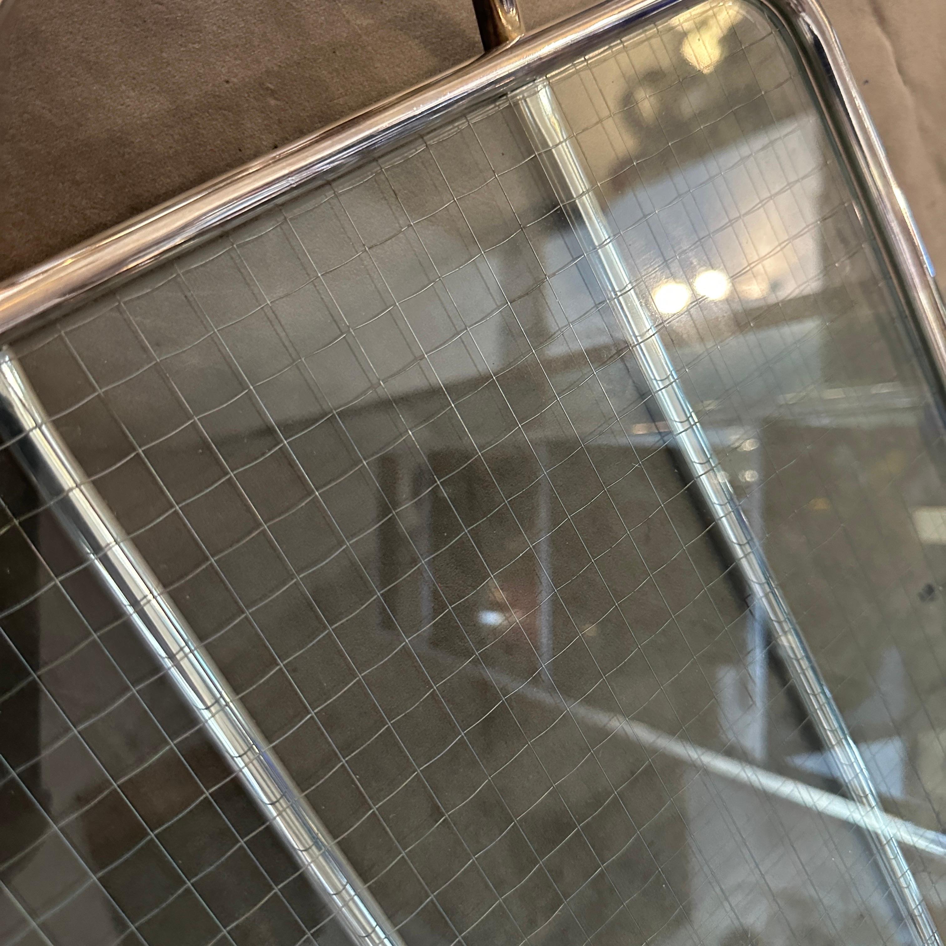 Modernes Lino Sabattini-Bartablett aus klarem Glas und versilbertem Glas, 1990er Jahre (Versilberung) im Angebot