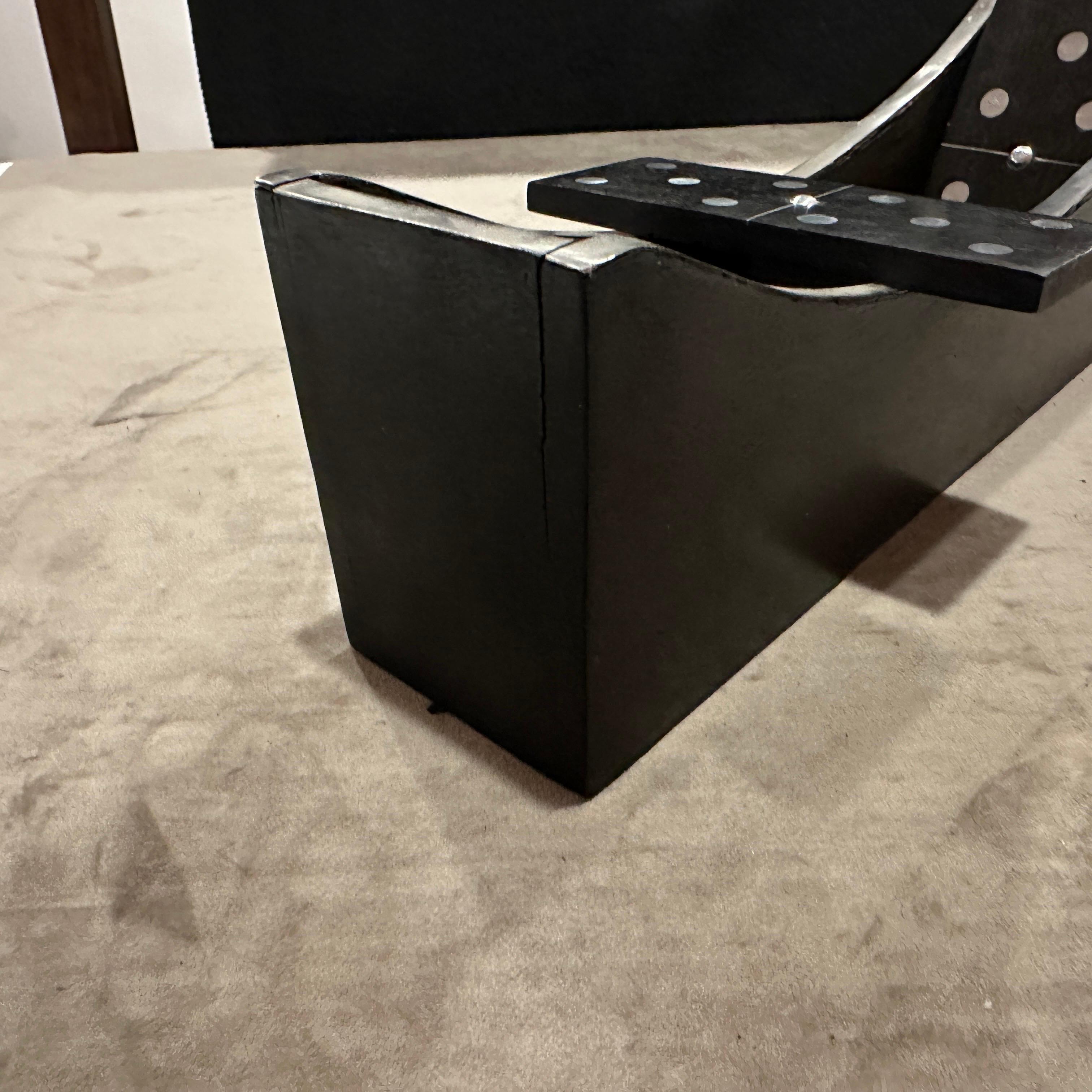 Moderno Gioco del domino italiano moderno e di lusso degli anni '90 in Wood e placcato in argento in vendita