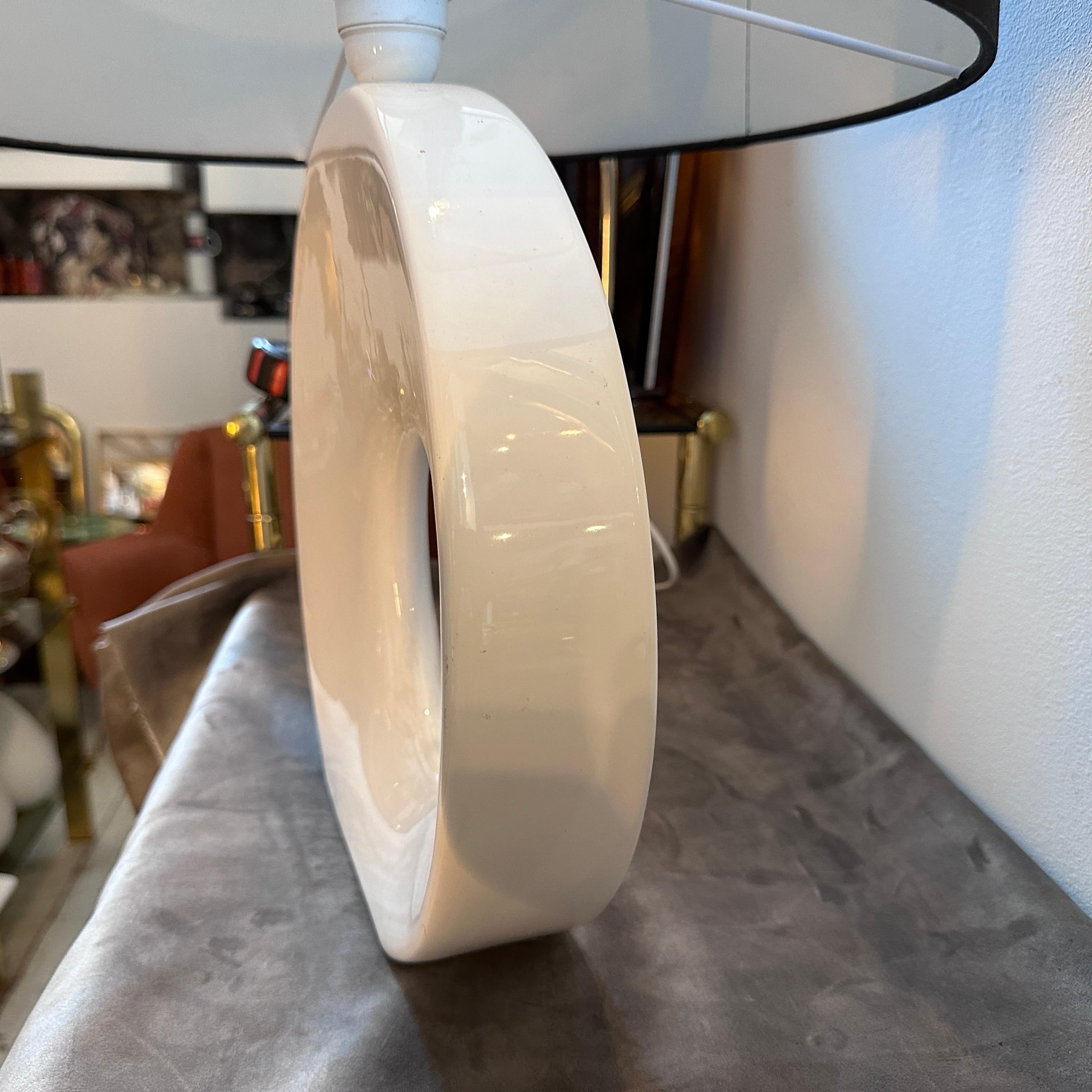 20ième siècle Lampe de bureau allemande moderniste en porcelaine blanche des années 1990 par Rosenthal en vente
