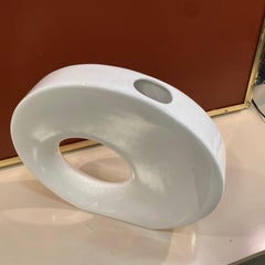 1990s Modernist White Porcelain German Vase by Rosenthal