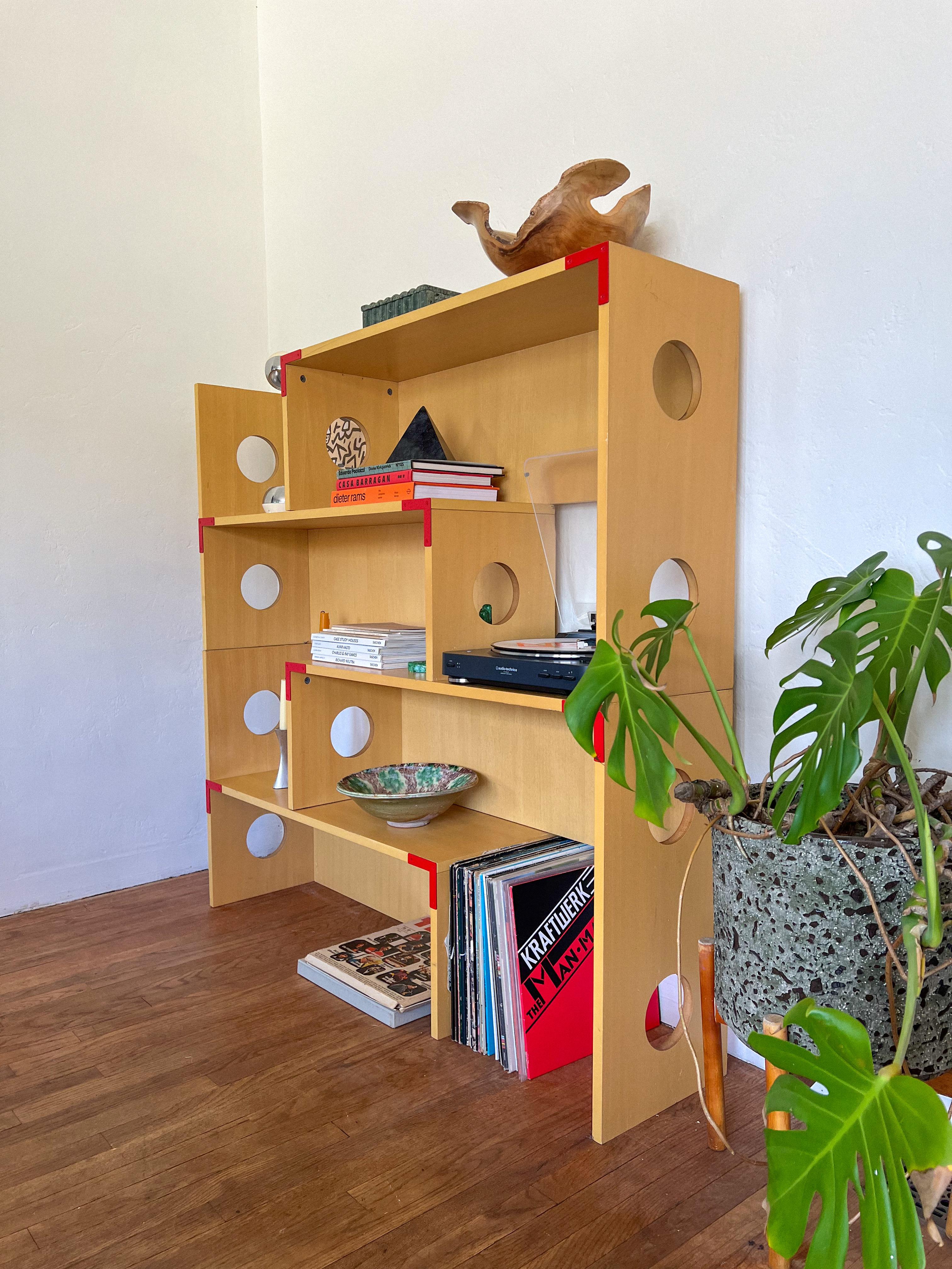 Estantería modular postmoderna de abedul de los años 90 al estilo de Philippe Starck en venta 6
