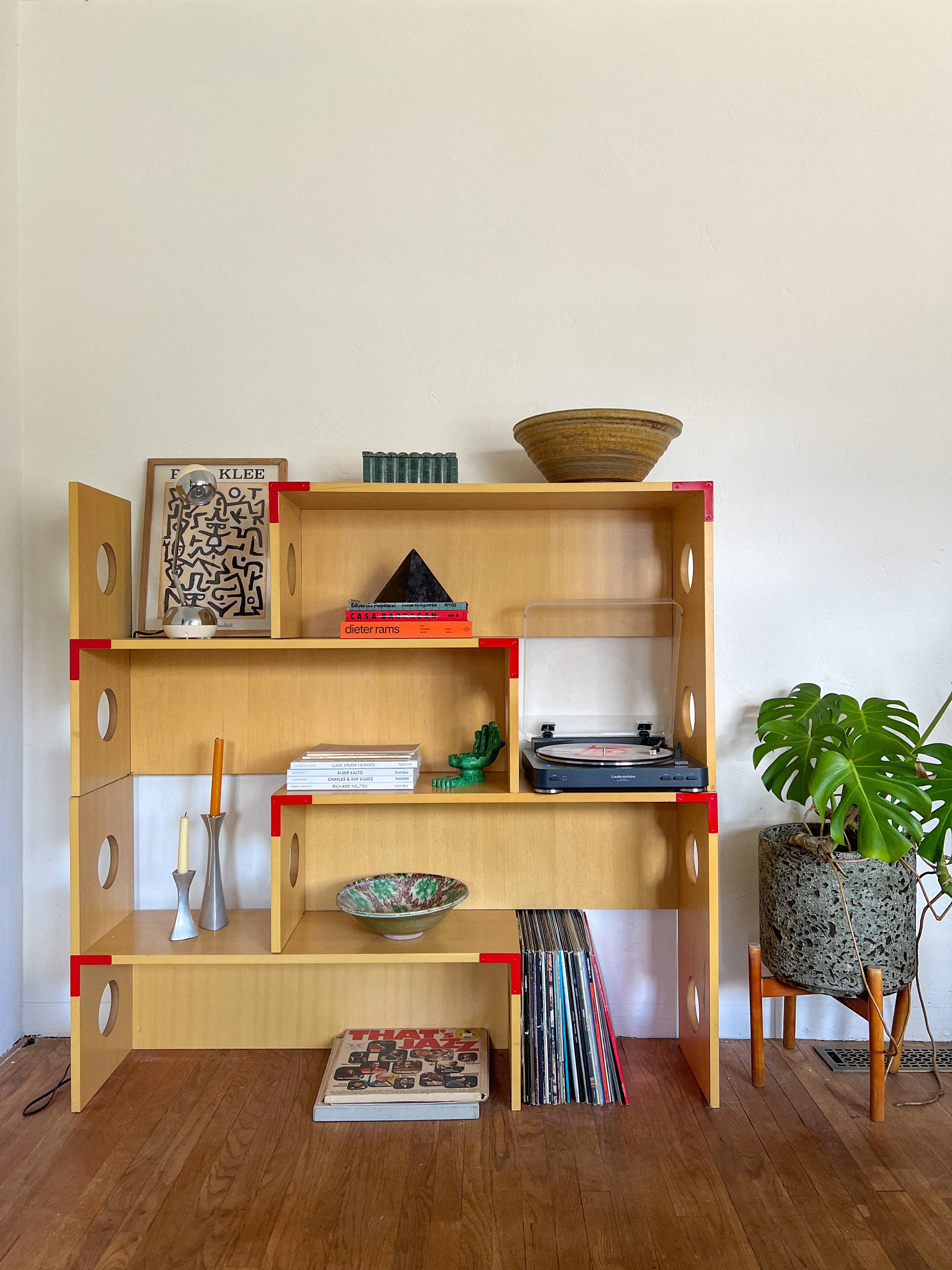 Estantería modular postmoderna de abedul de los años 90 al estilo de Philippe Starck en venta 8