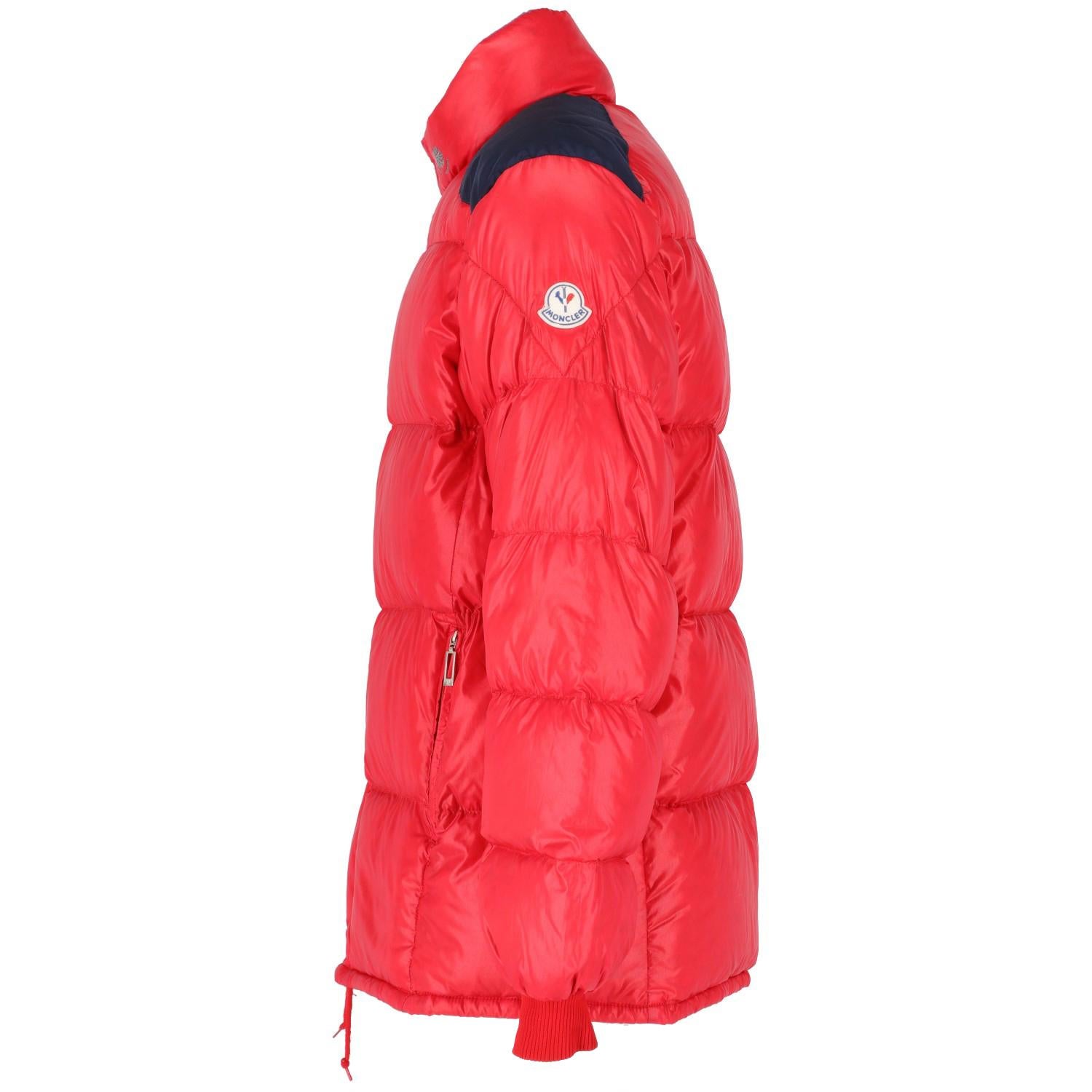 1990er Moncler Rote Vintage gesteppte 