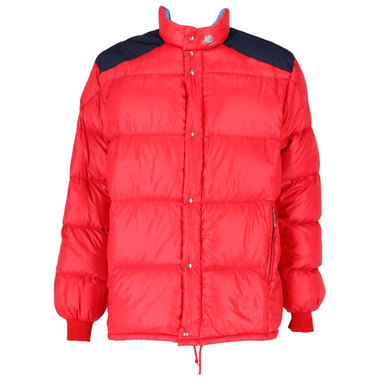1990s Moncler Red Vintage Quilted Jacket For Sale at 1stDibs