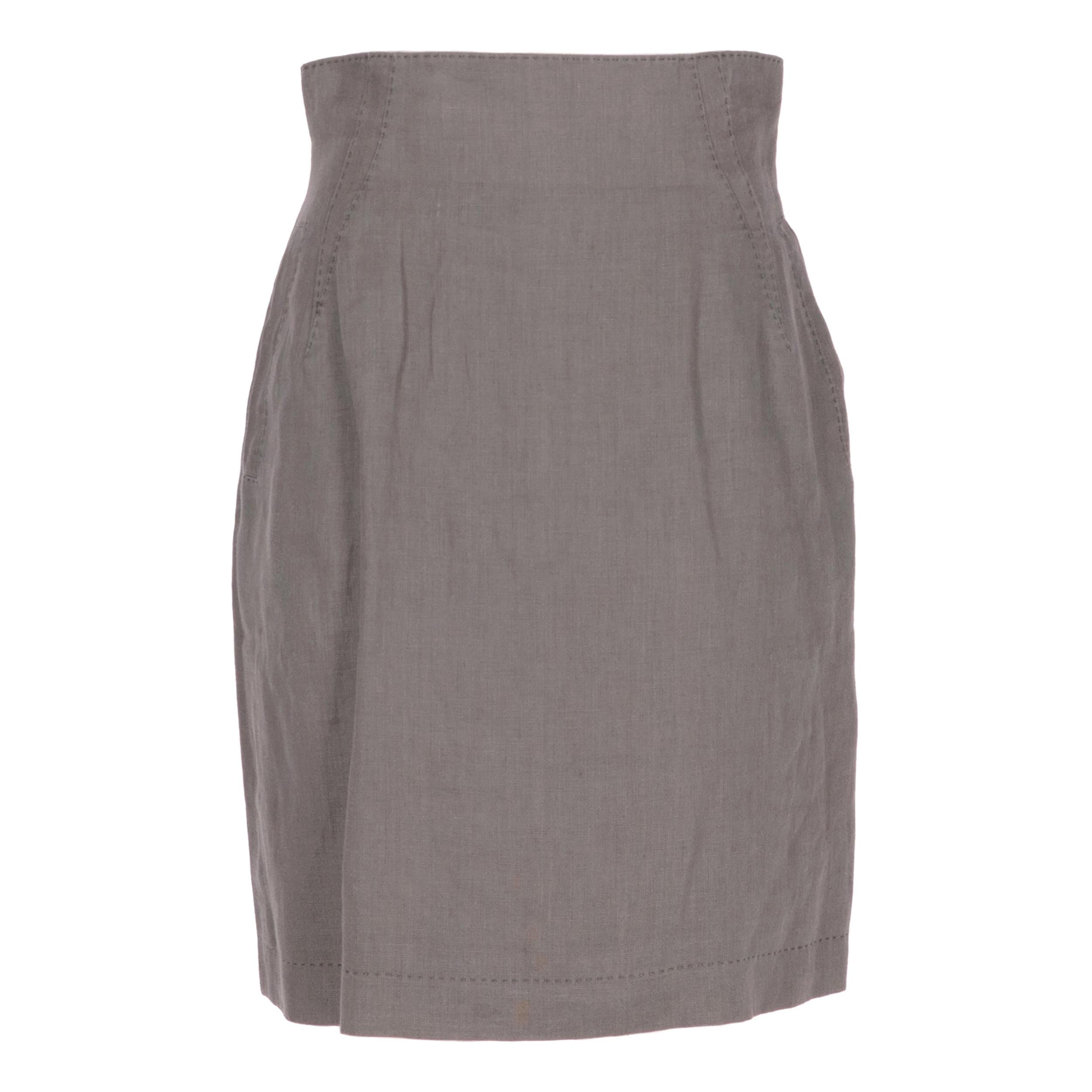 1990s Montana Linen Skirt For Sale