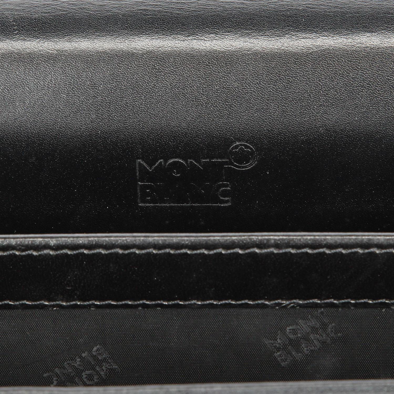 1990s Montblanc Black Leather Briefcase 3