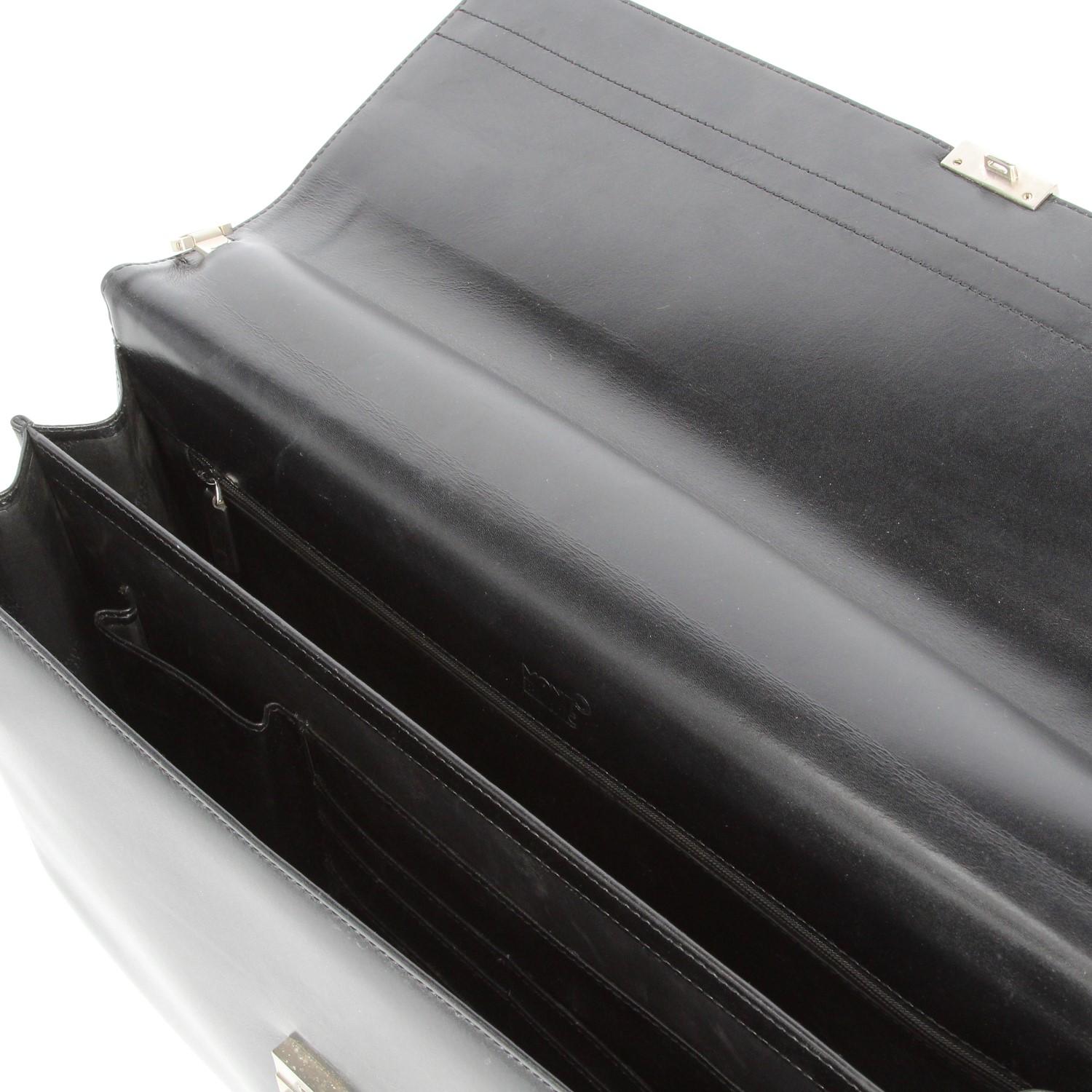 1990s Montblanc Black Leather Briefcase 4