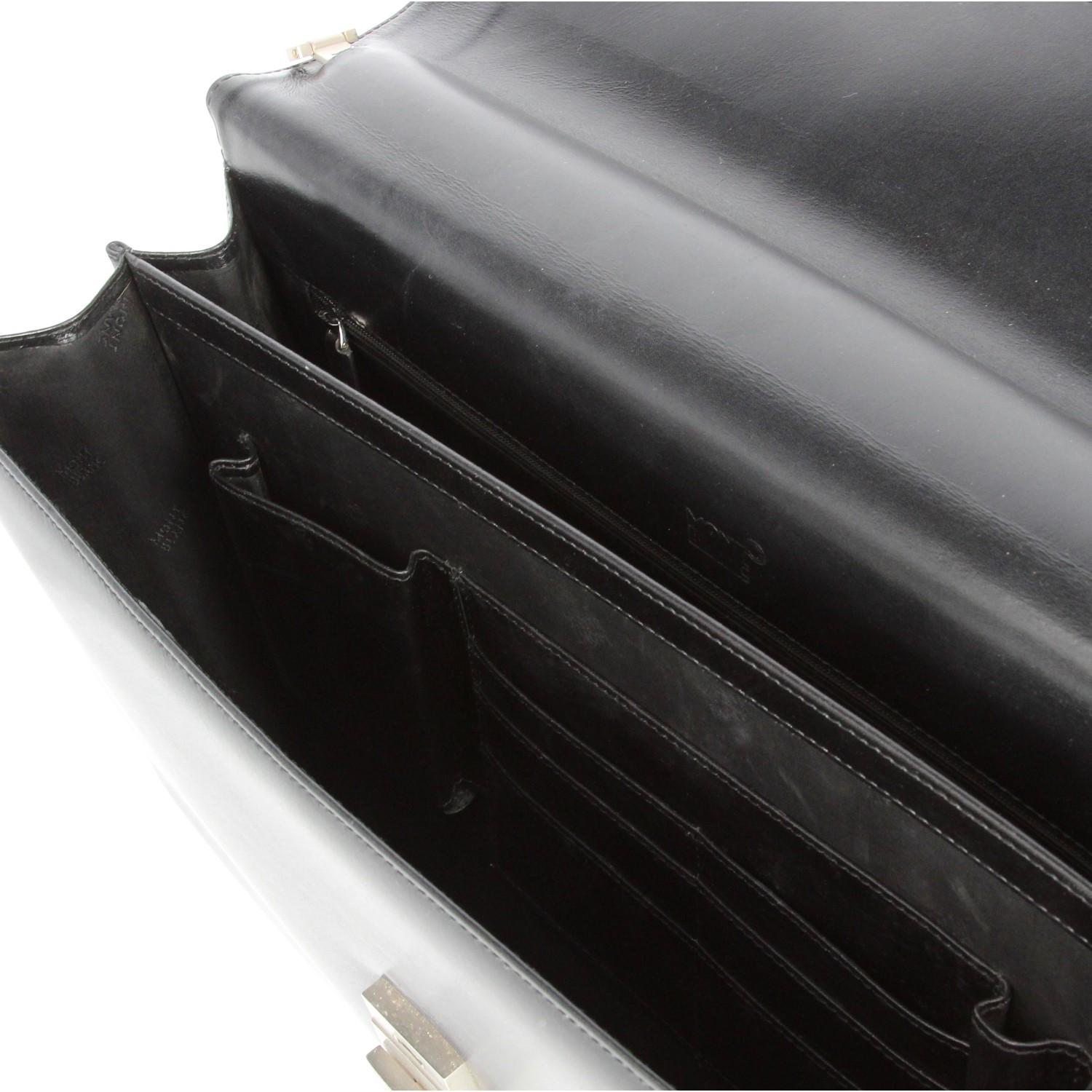 1990s Montblanc Black Leather Briefcase 5