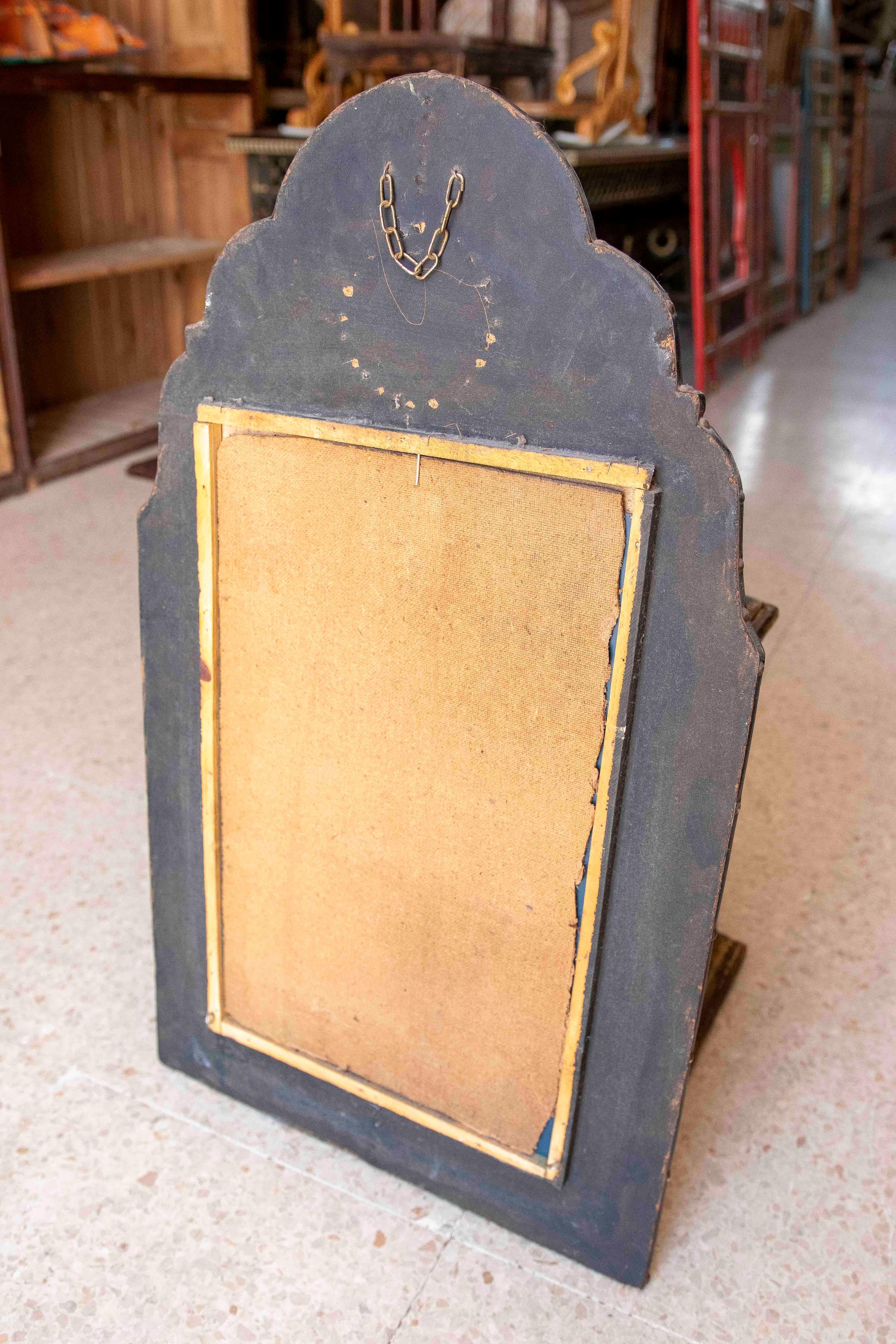 1990s Moorish Syle Gilded Metal Wall Mirror For Sale 12