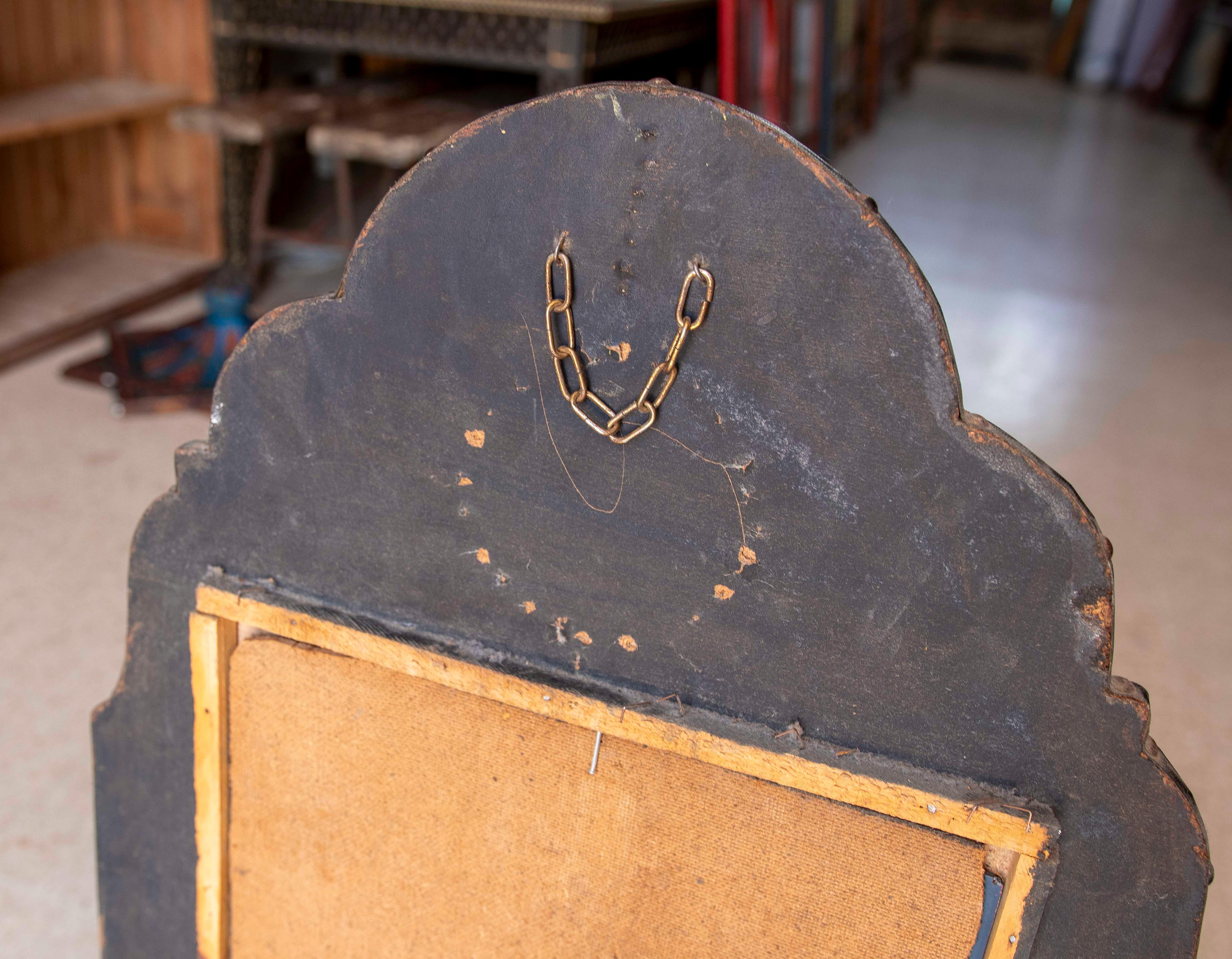 1990s Moorish Syle Gilded Metal Wall Mirror For Sale 13