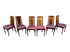 1990s Morado Rosewood & Leather Dining Chairs in the Manner of Nakashima