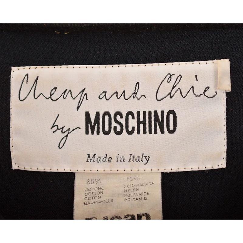 1990's Moschino 'All This and Glamour Too' Velvet Slogan Logo Long Sleeve Top In Good Condition For Sale In Sheffield, GB