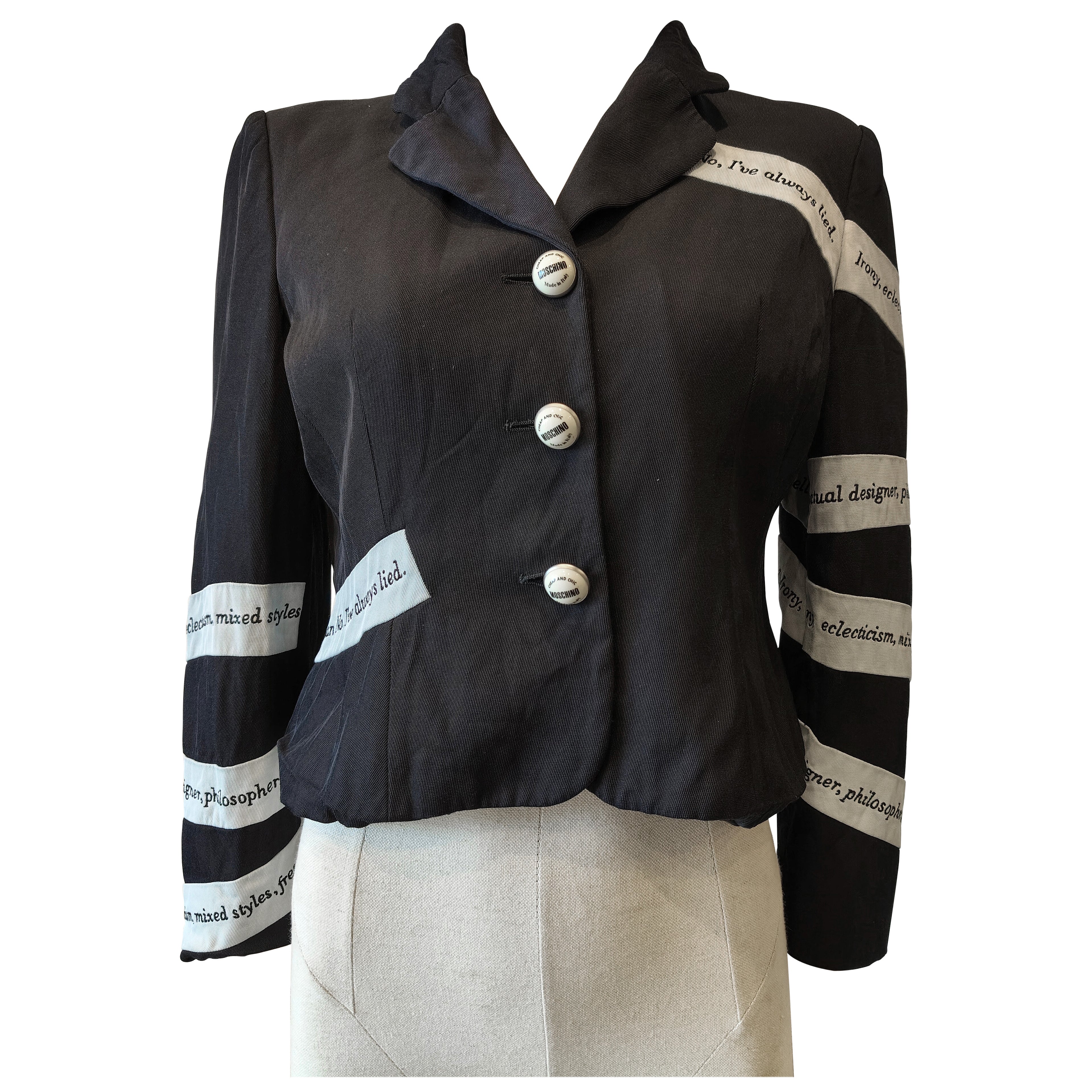 1990s Moschino black jacket