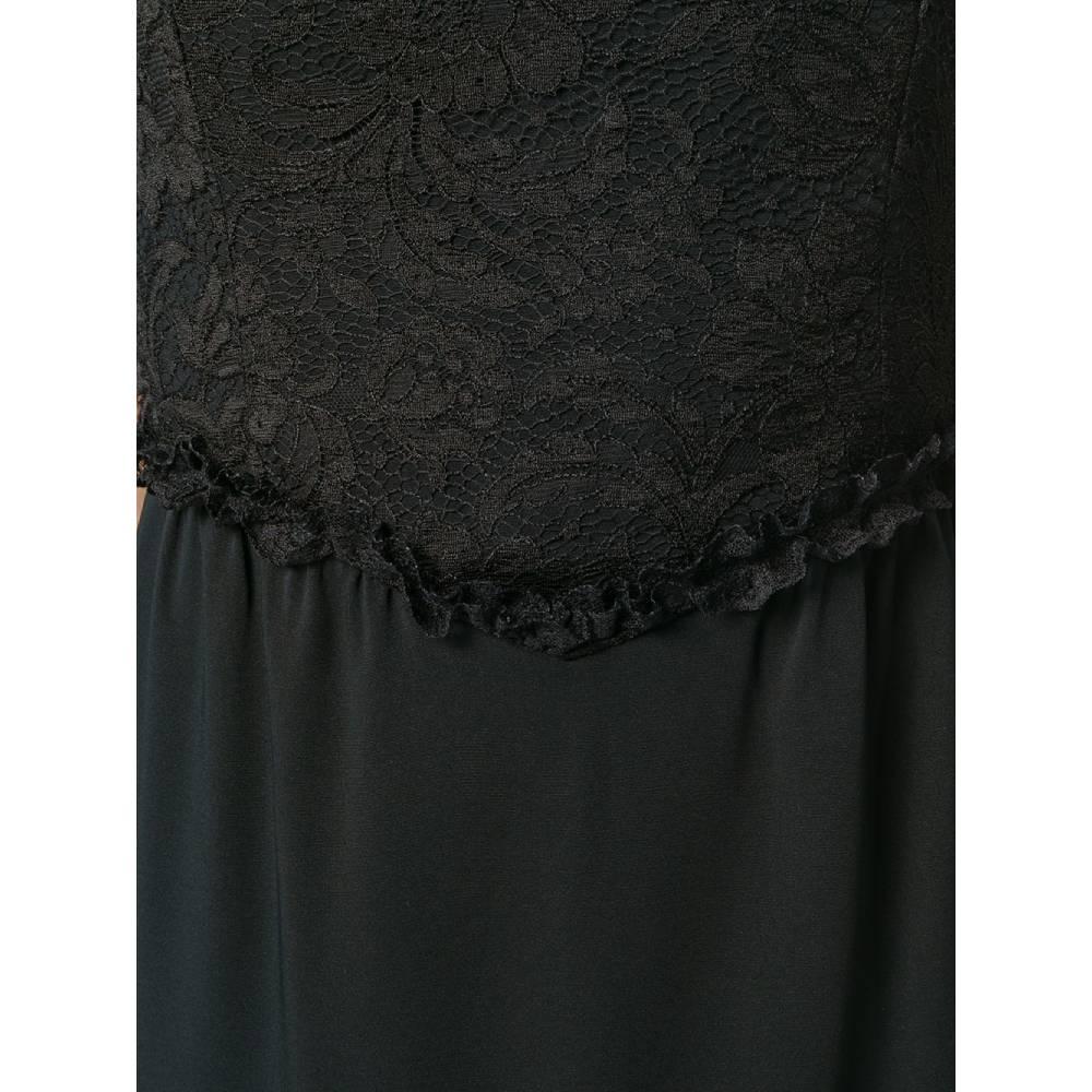 Women's 1990s Moschino Black Short Lace Dress For Sale