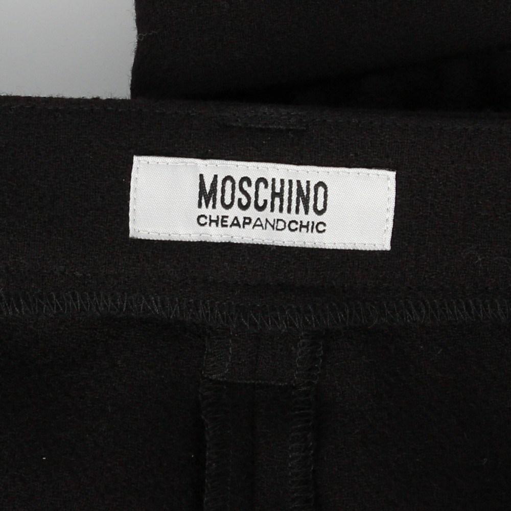 1990s Moschino black wool midi trousers 3