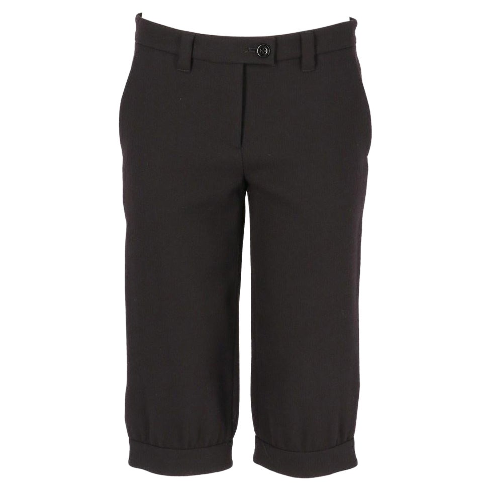 1990s Moschino black wool midi trousers