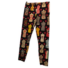 1990S Moschino Iconic main colleciton print Leggins en taille M