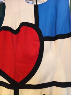 Met Museum Moschino Cheap and Chic 1990s Vintage Women's Art Is Love Mini Dress