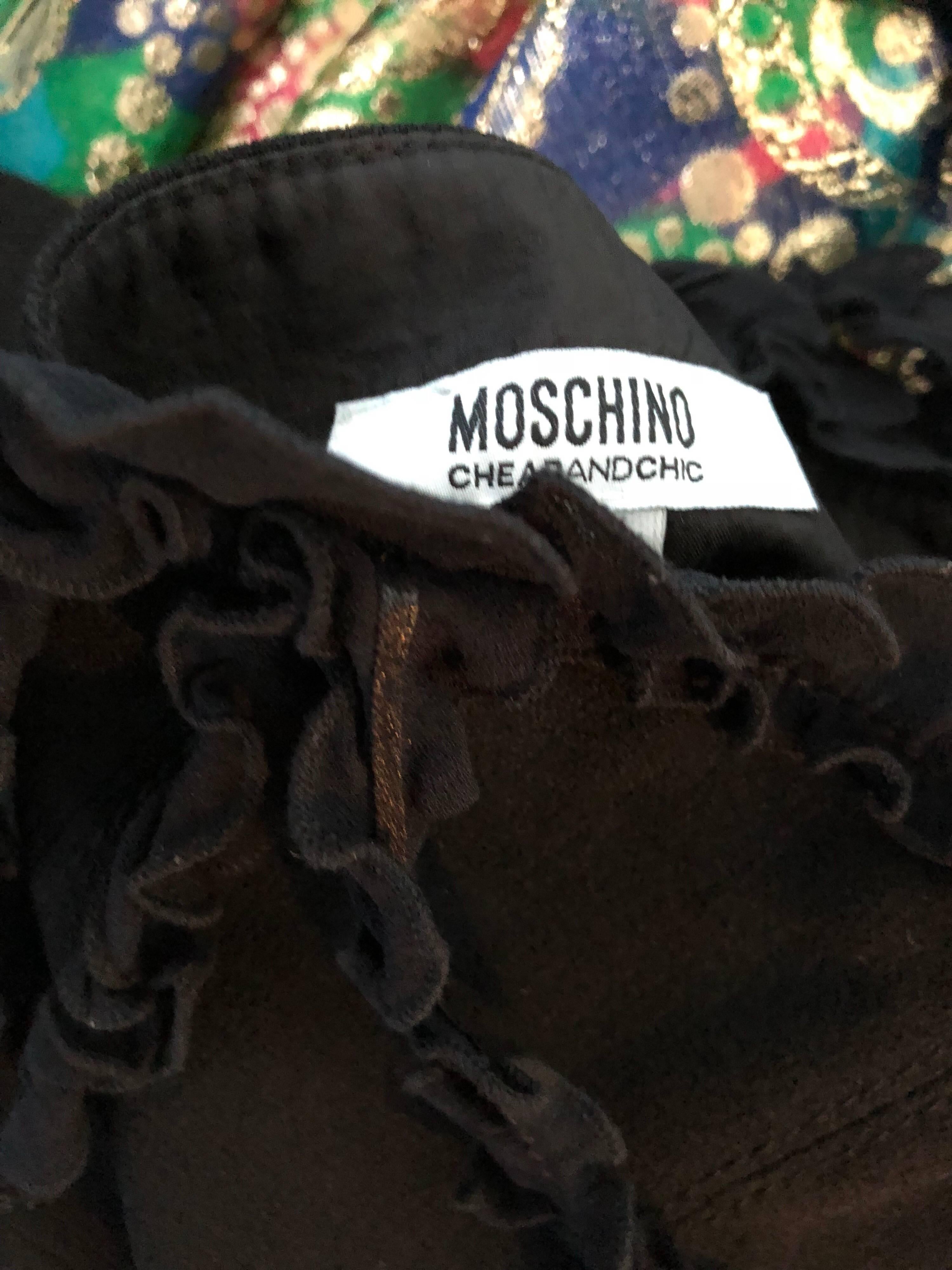 1990s Moschino Cheap & Chic Avant Garde Vintage 90s Little Black Dress For Sale 3