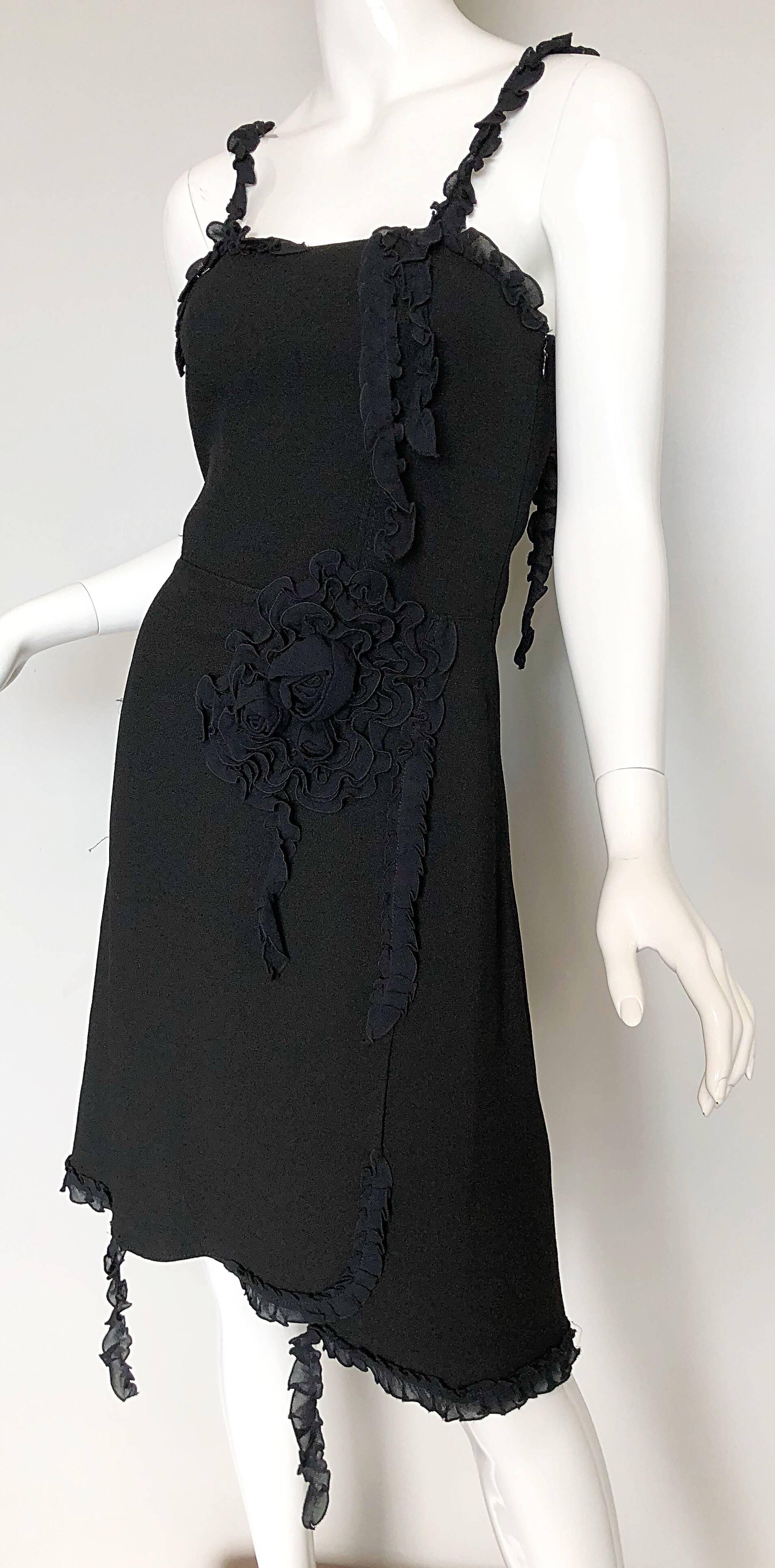 1990s Moschino Cheap & Chic Avant Garde Vintage 90s Little Black Dress In Excellent Condition For Sale In San Diego, CA