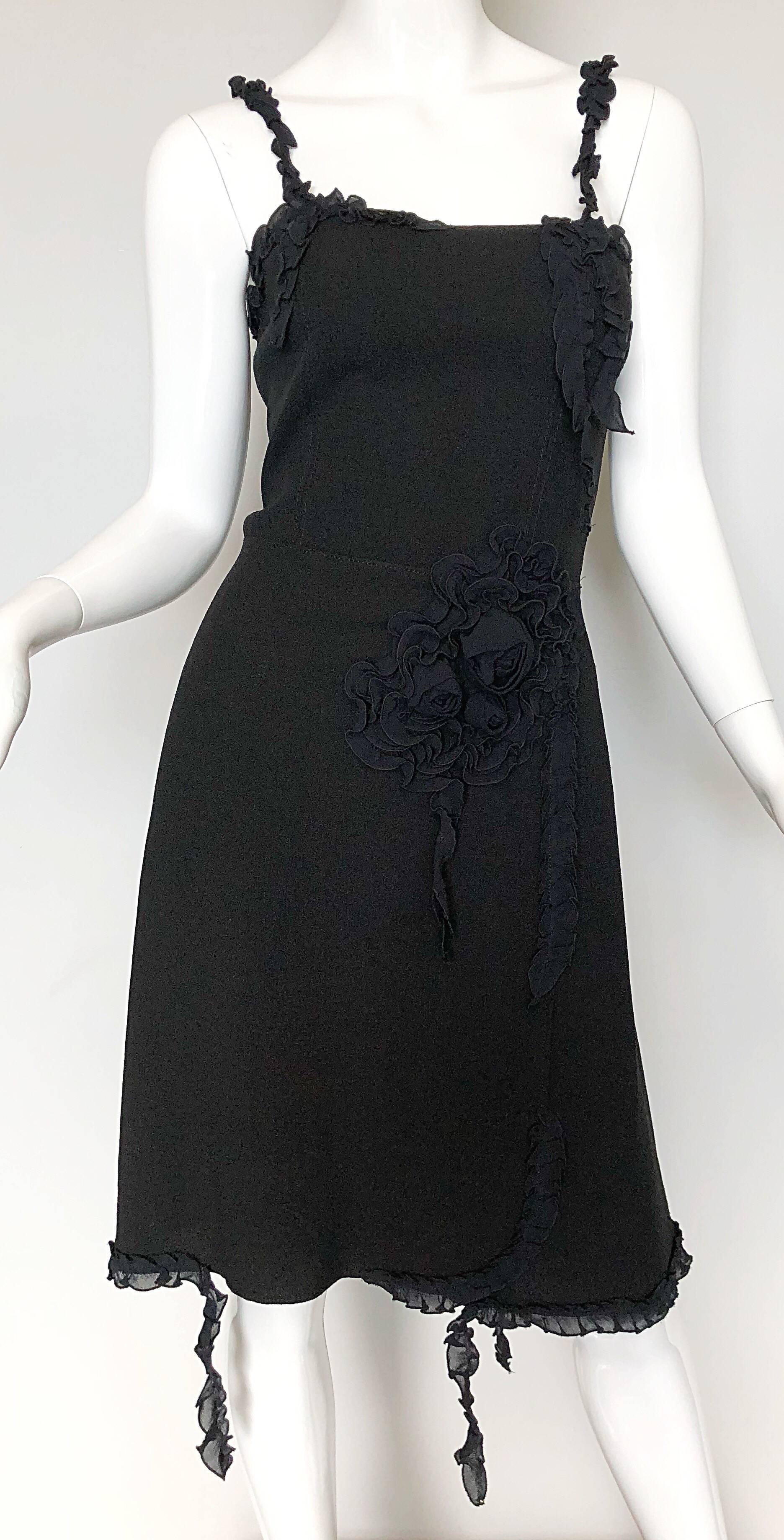 Women's 1990s Moschino Cheap & Chic Avant Garde Vintage 90s Little Black Dress For Sale