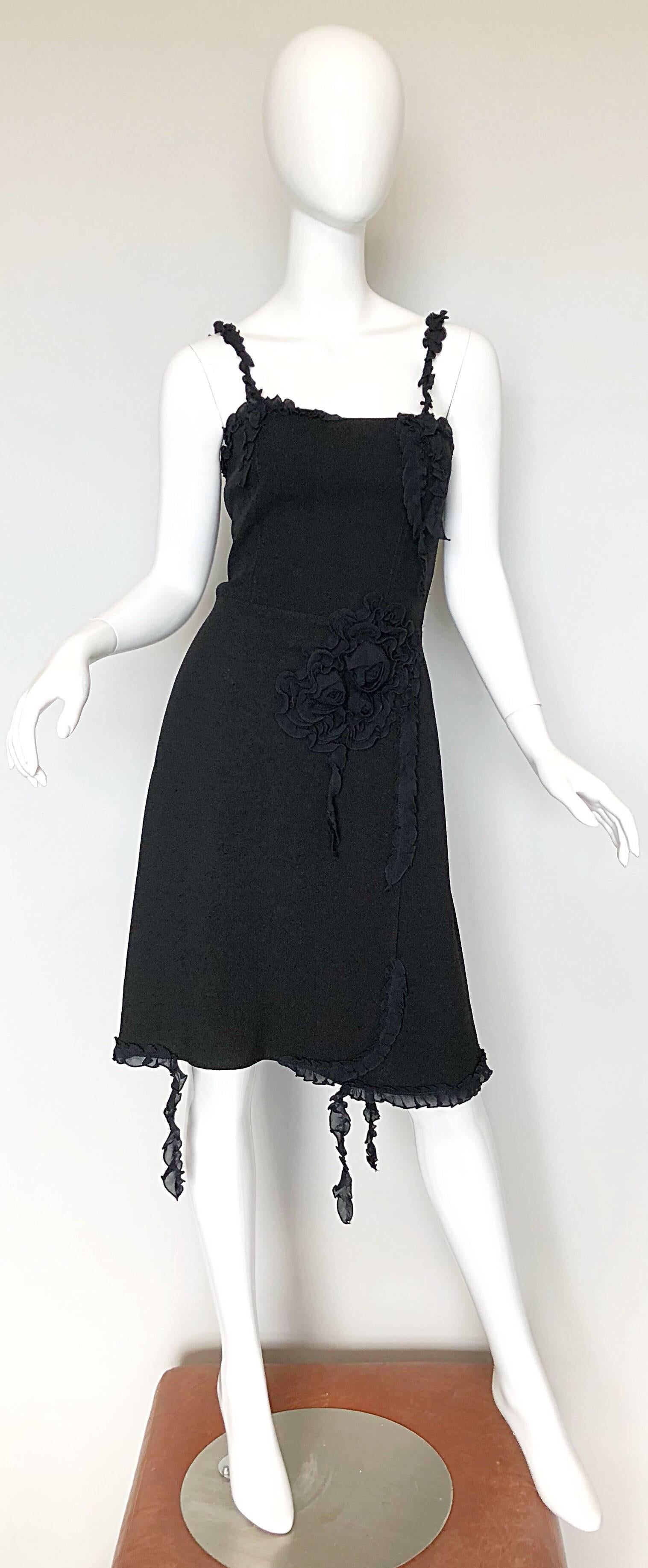 1990s Moschino Cheap & Chic Avant Garde Vintage 90s Little Black Dress For Sale 2