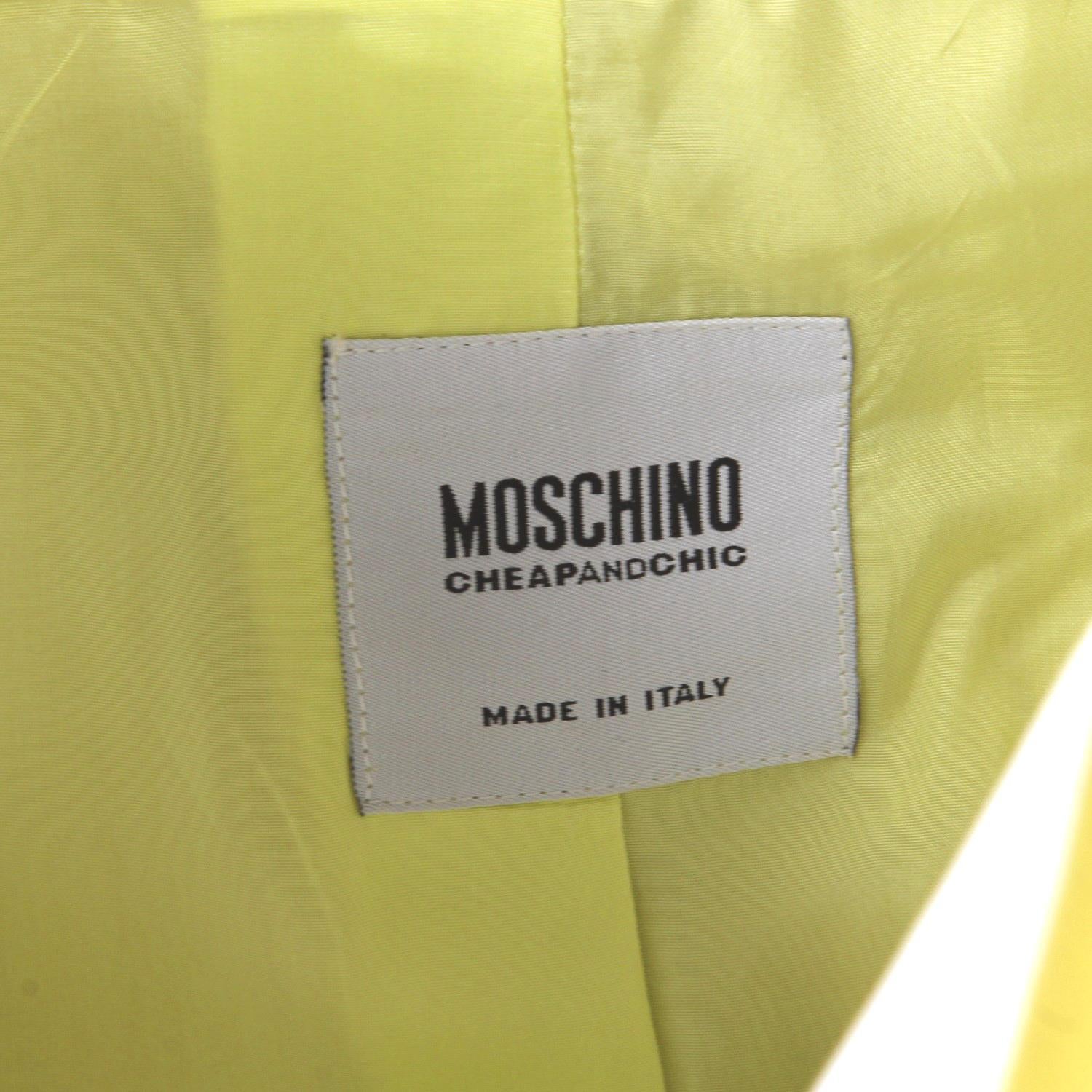 1990s Moschino Cheap and Chic Acid Green Jacket In Good Condition In Lugo (RA), IT