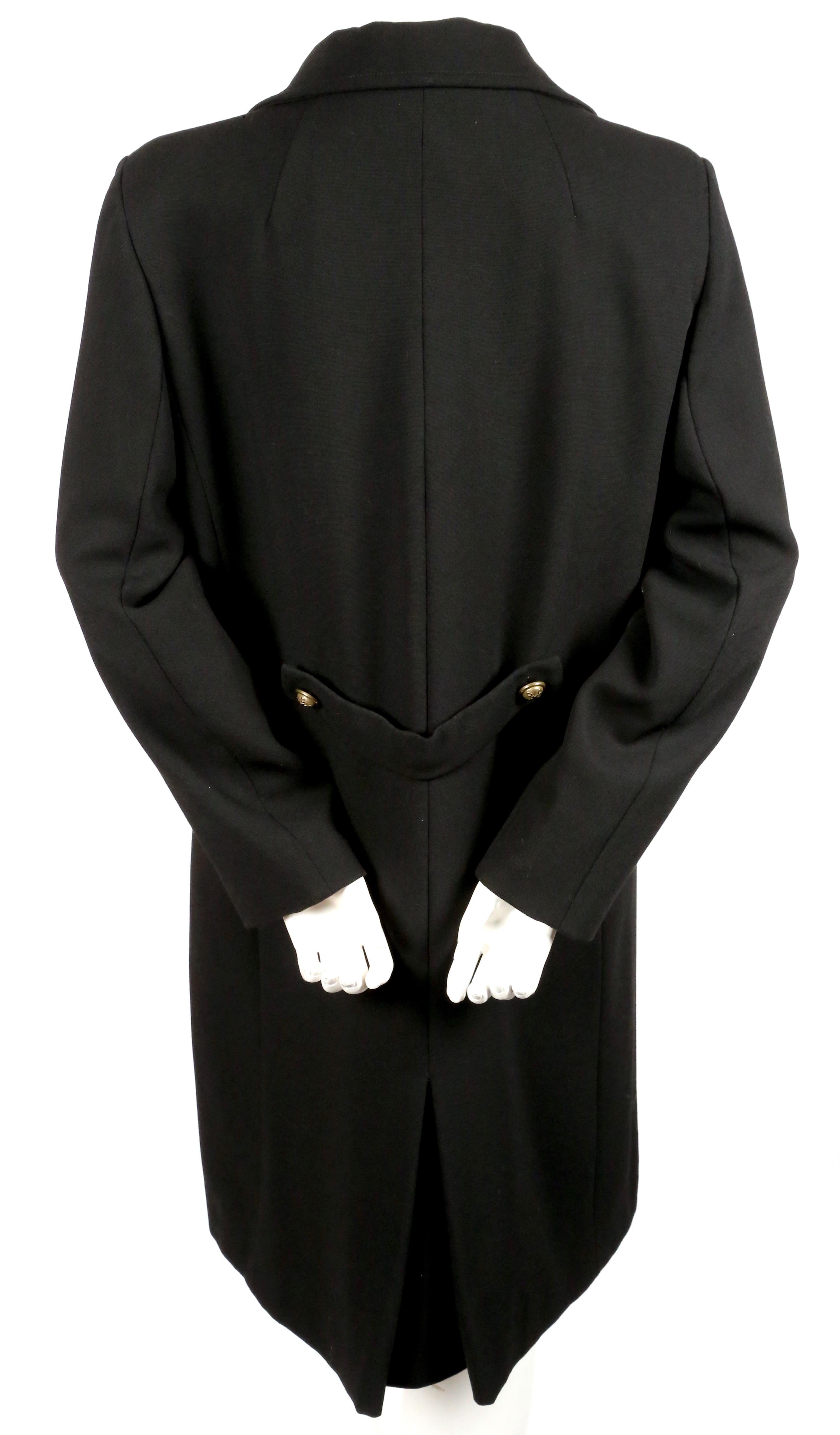 1990's MOSCHINO Cheap and Chic black wool military coat  For Sale 2