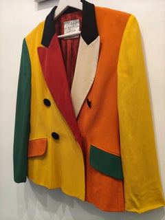 Años 90 Moschino Cheap and ChickBloque de color Crayola Blazer de doble botonadura talla 44