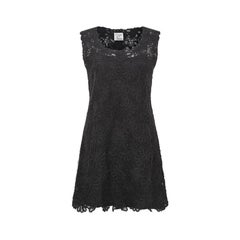 1990s Moschino Cheap & Chic Black Beaded Textured Slip Dress